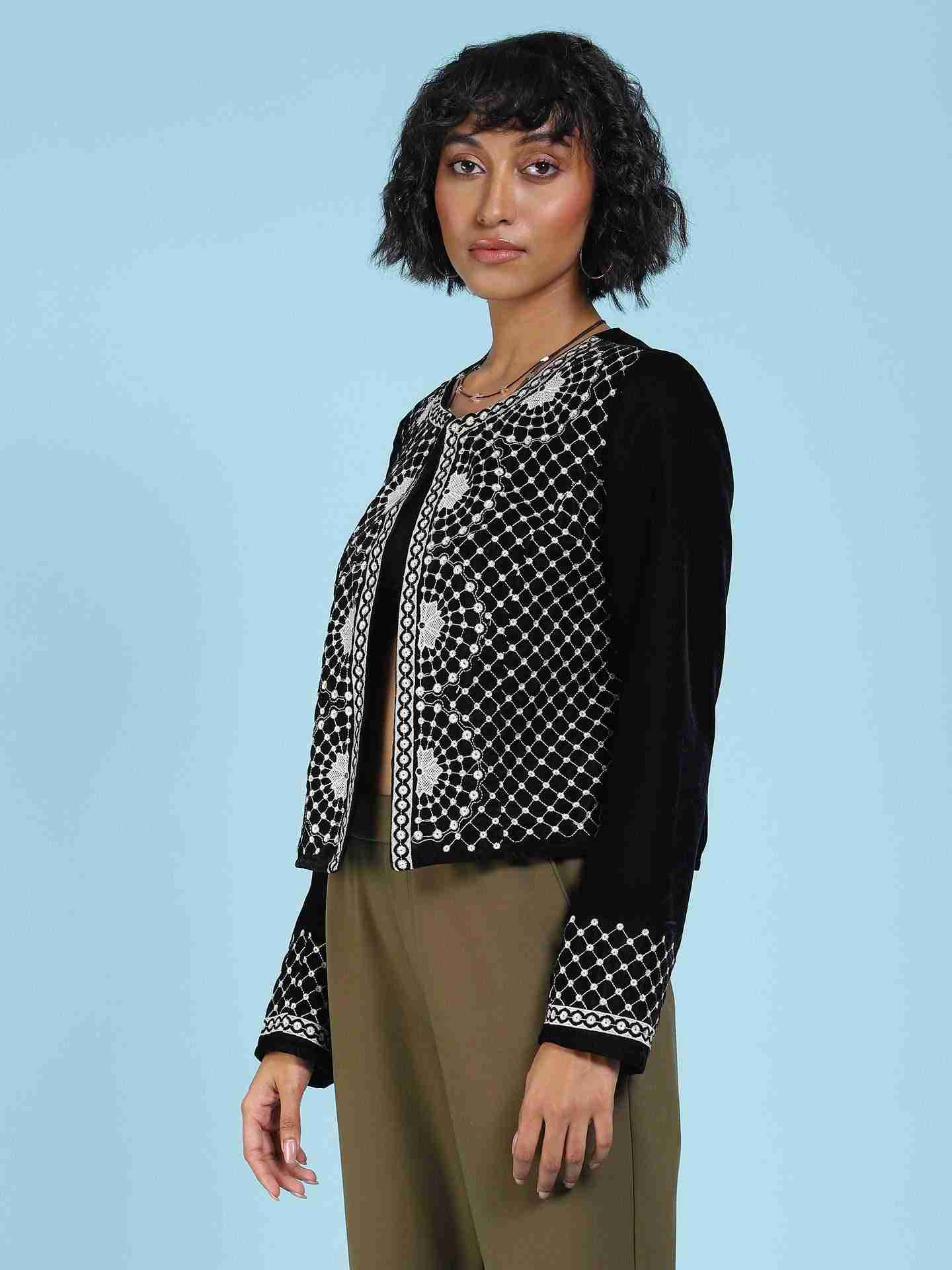 Black Hana Structured Jacket