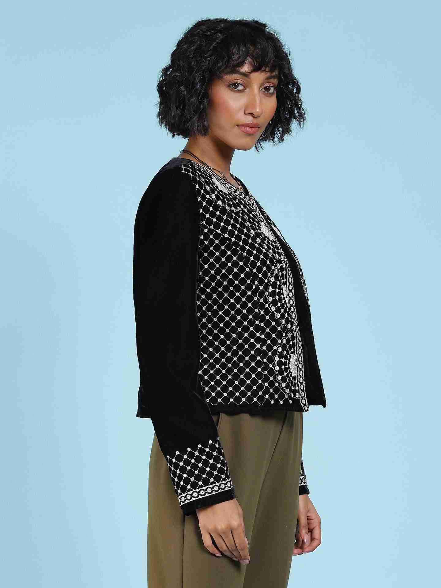 Black Hana Structured Jacket