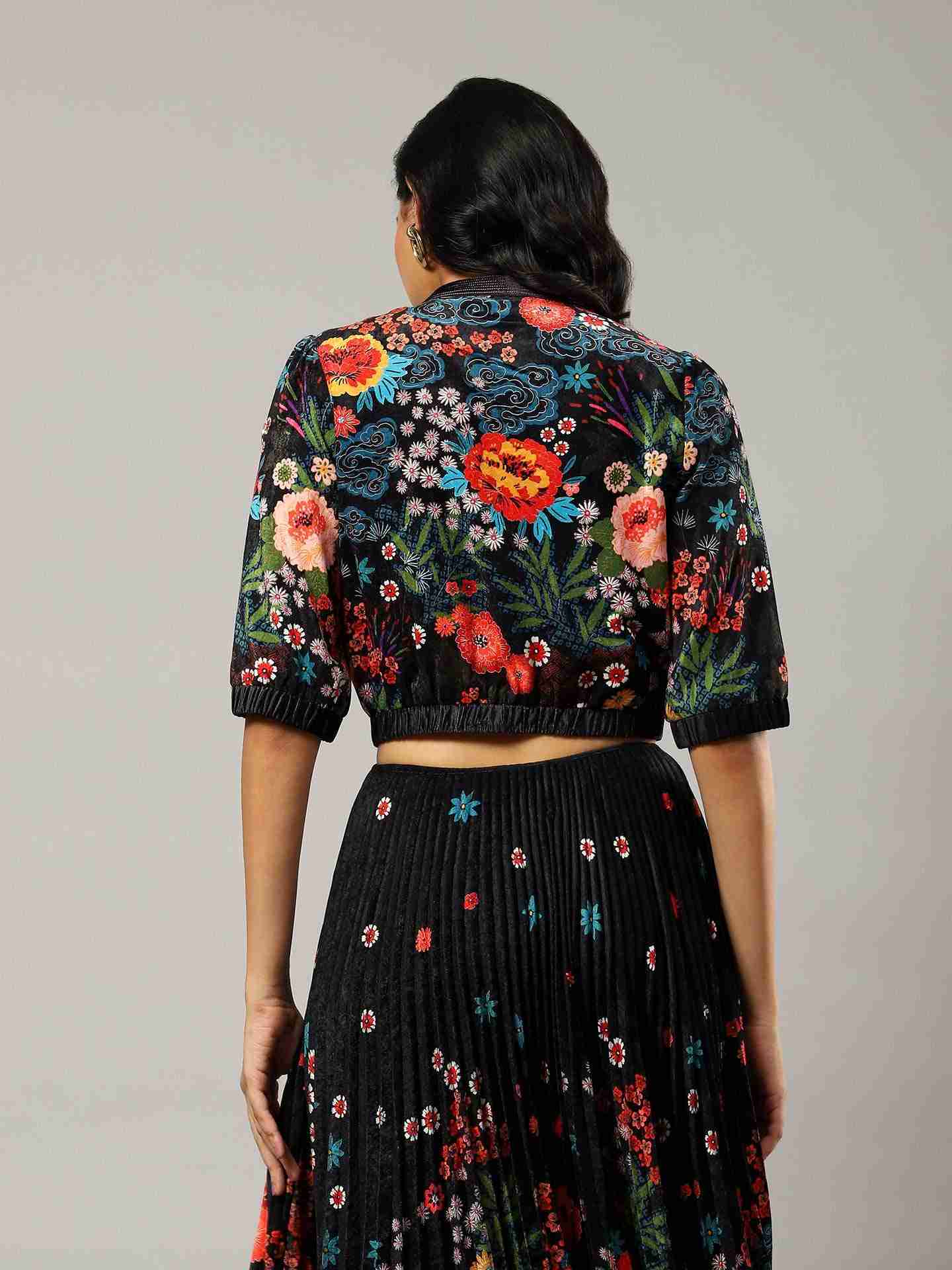 Black Romina Bomber Jacket