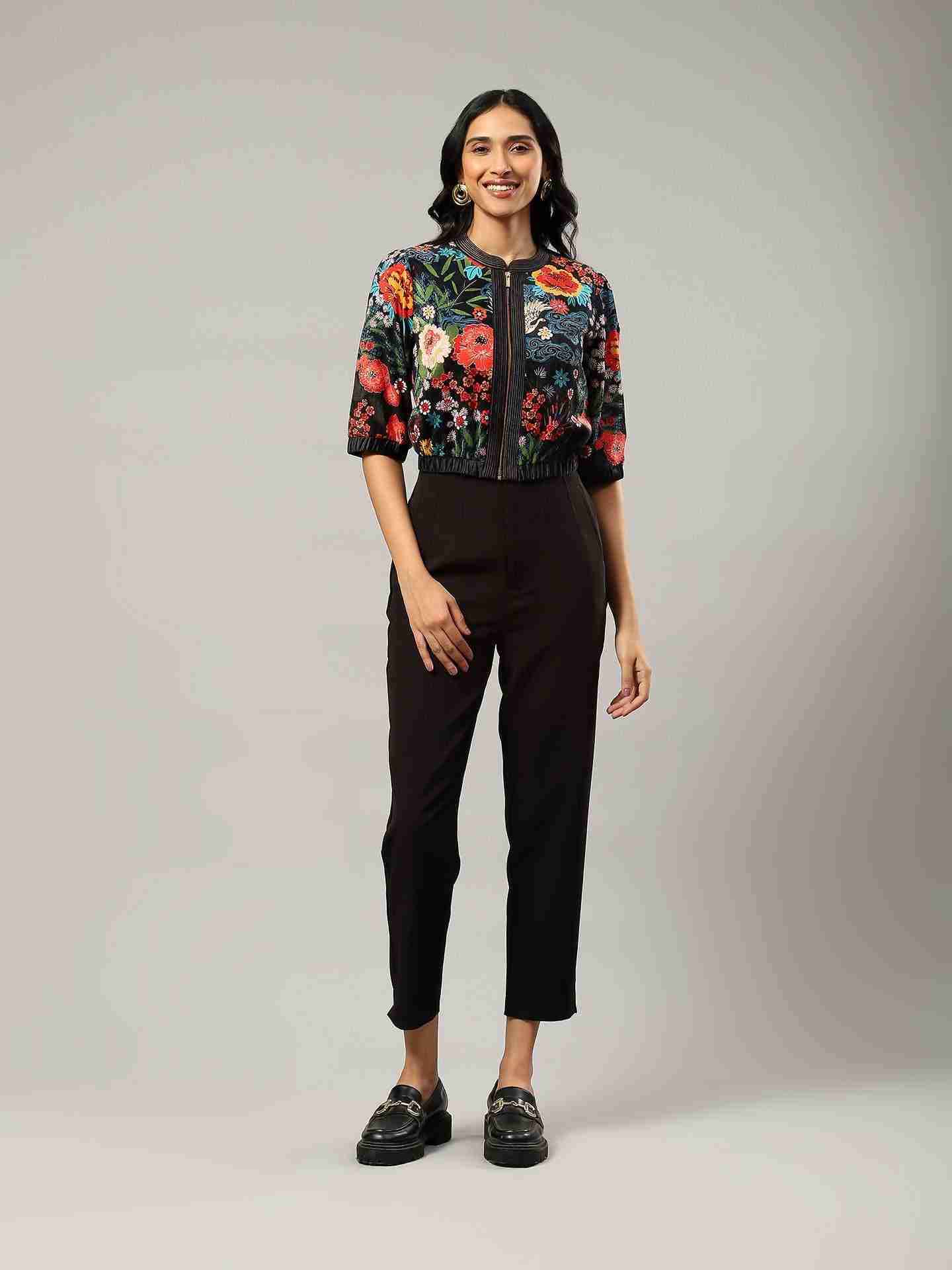 Black Romina Bomber Jacket