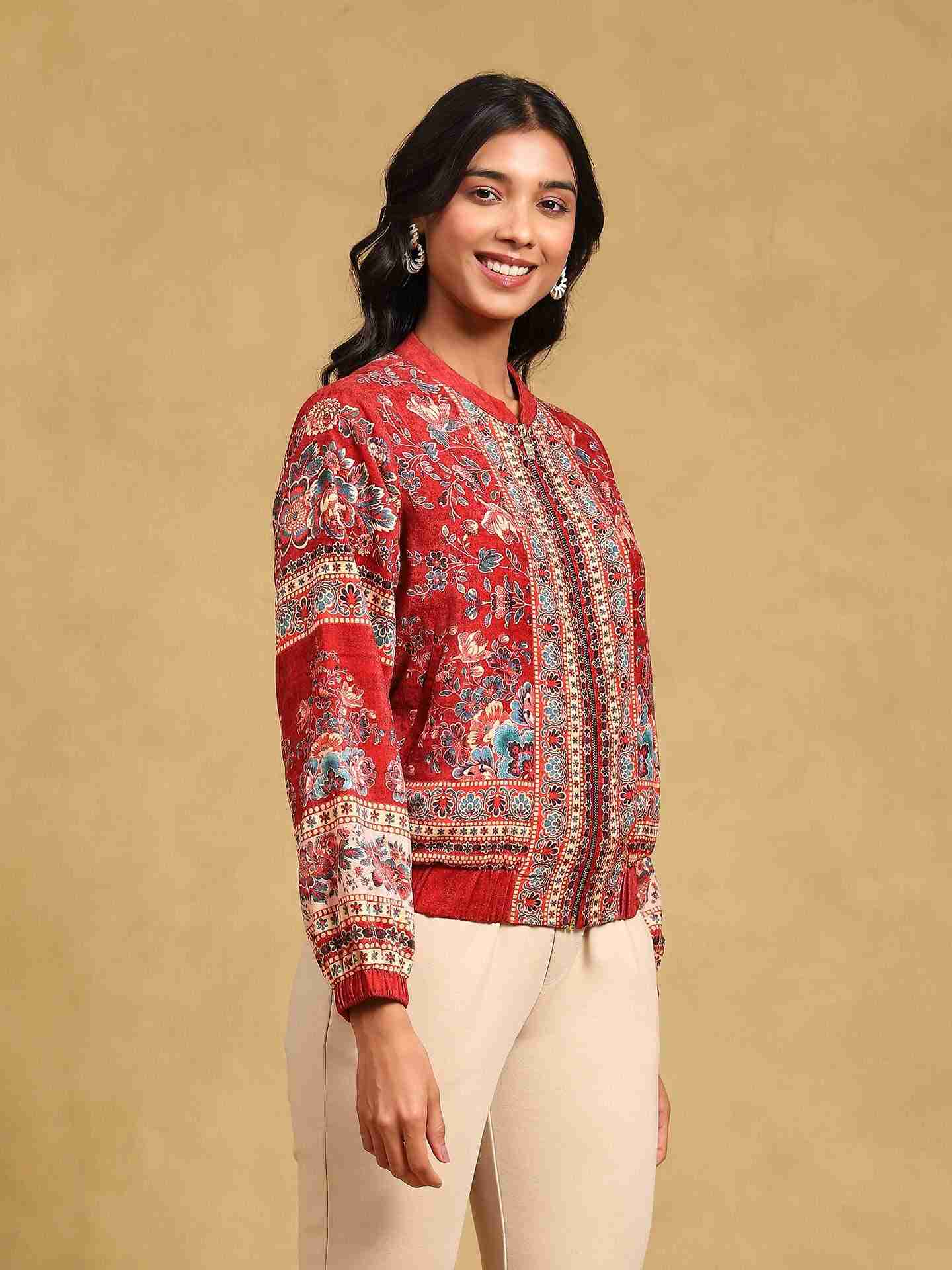 Red Savanna Bomber Jacket