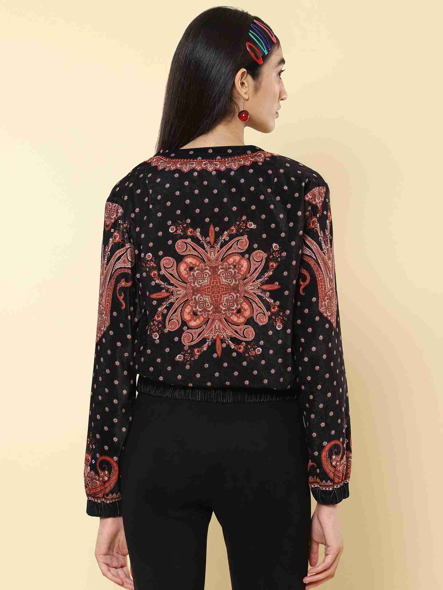 Black Jividha Bomber Jacket