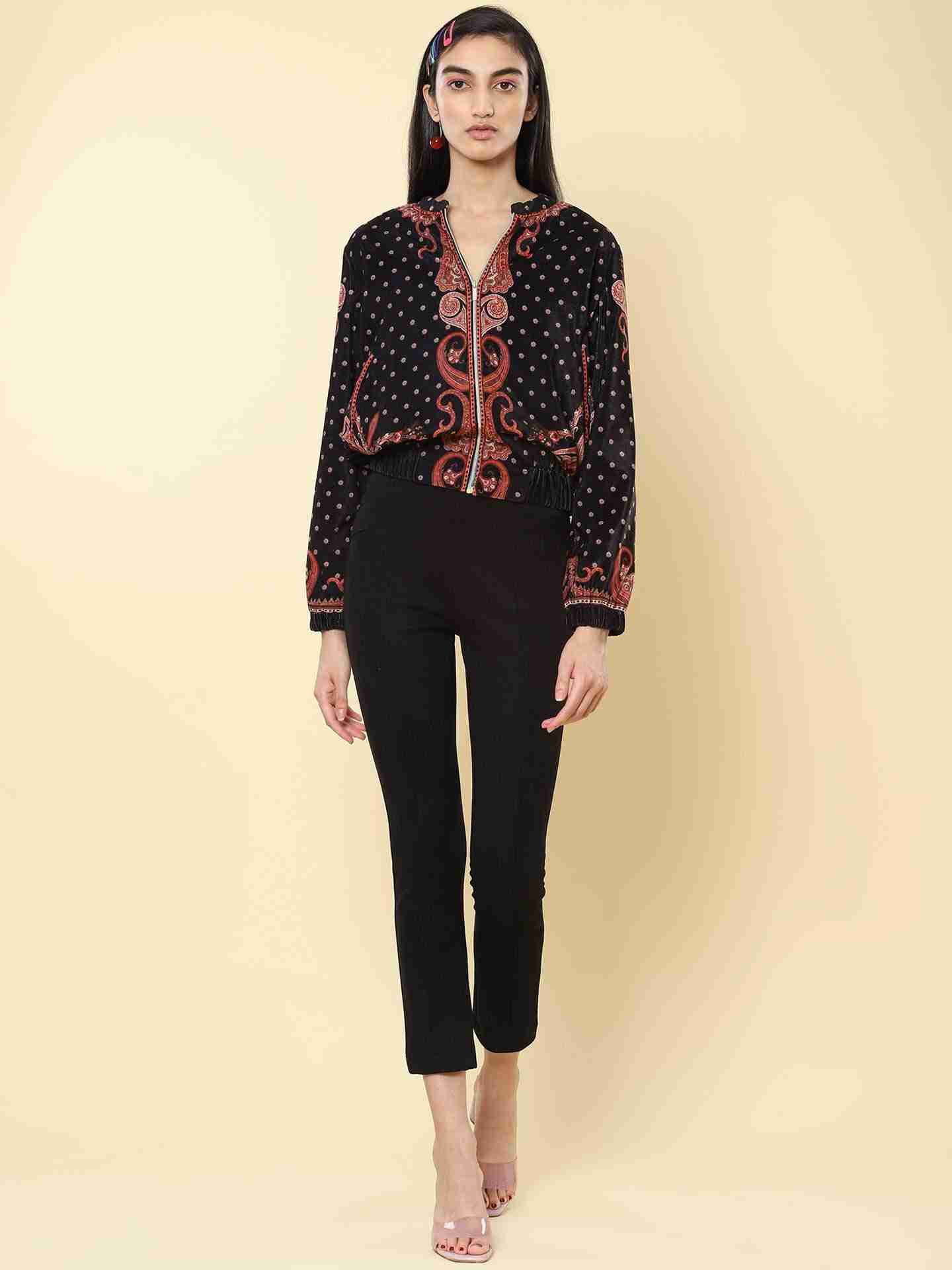 Black Jividha Bomber Jacket