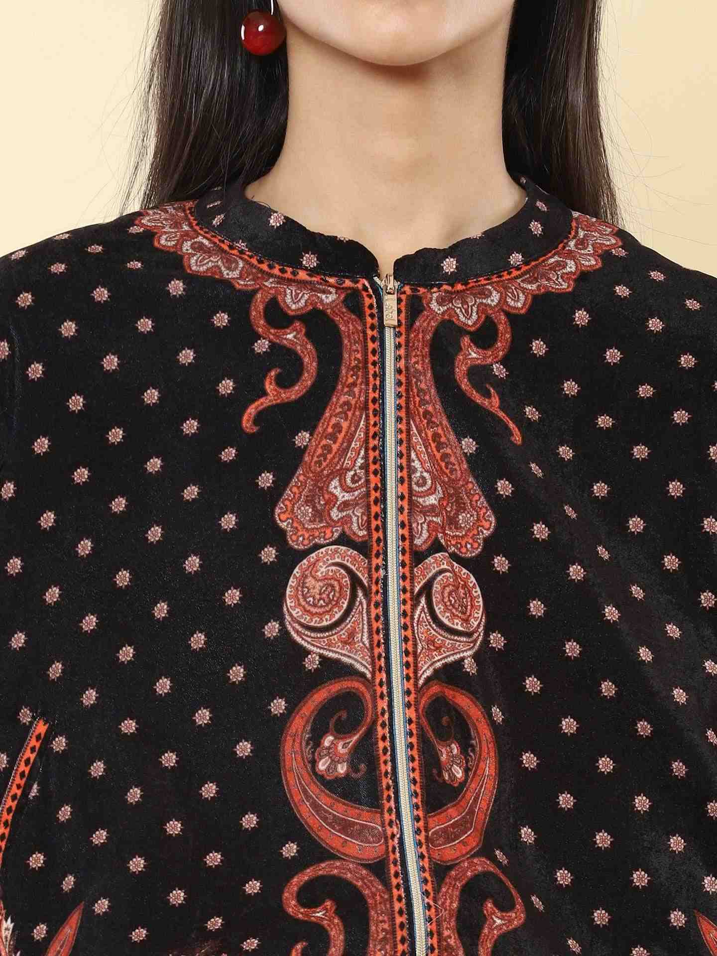 Black Jividha Bomber Jacket