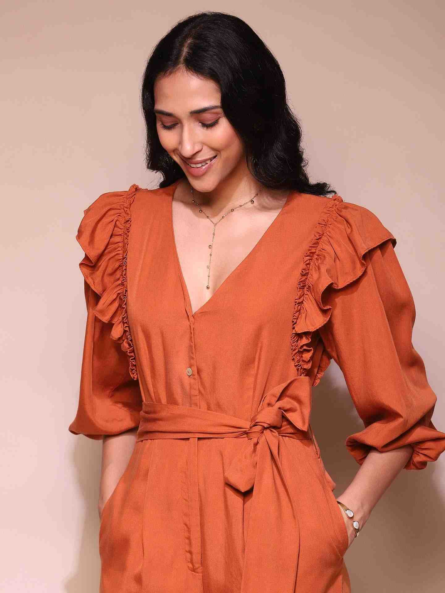 Rust Vagar Jumpsuit