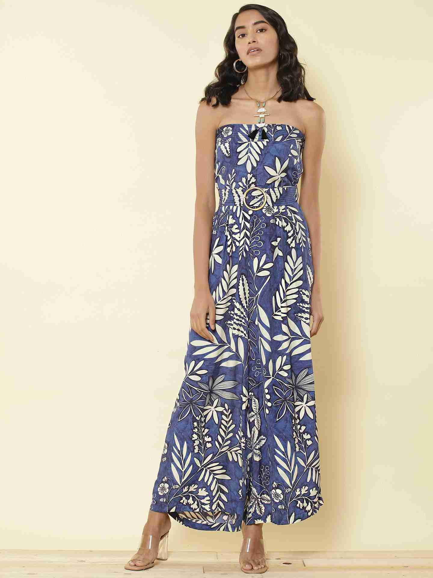 Blue Flower Vibes Jumpsuit