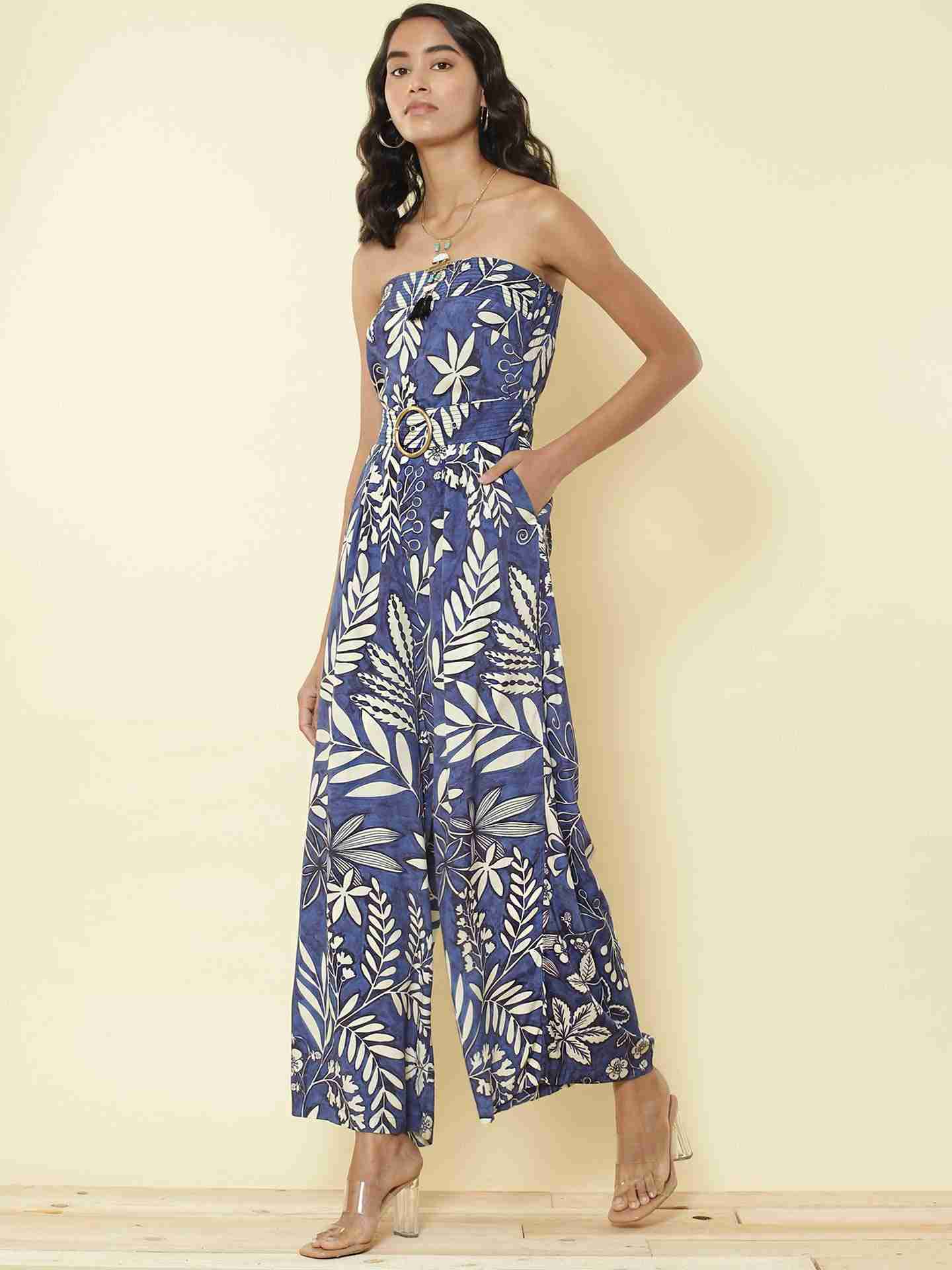 Blue Flower Vibes Jumpsuit
