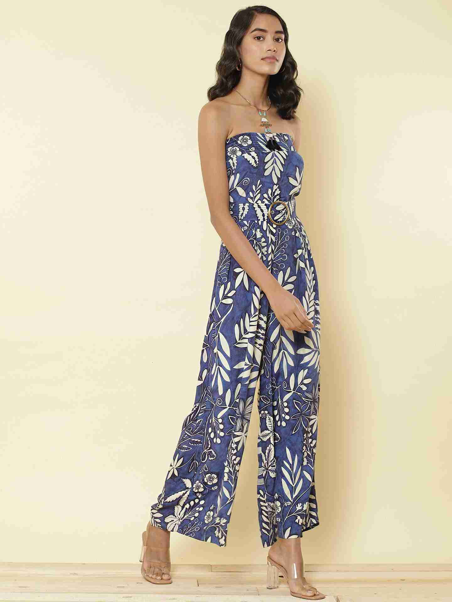 Blue Flower Vibes Jumpsuit