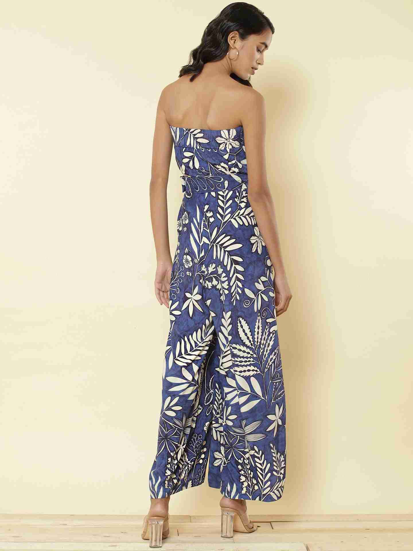 Blue Flower Vibes Jumpsuit