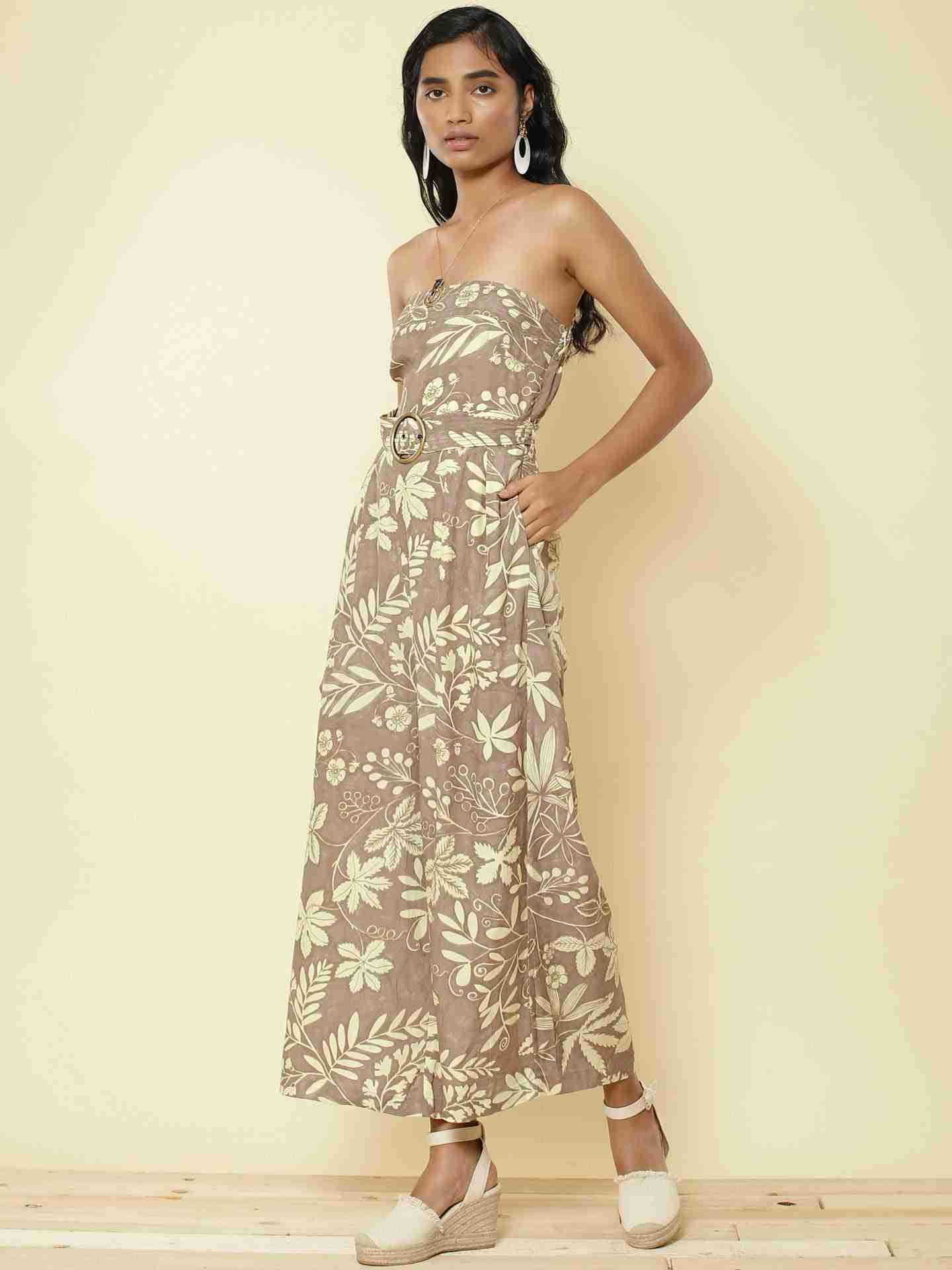 Grey Flower Vibes Jumpsuit