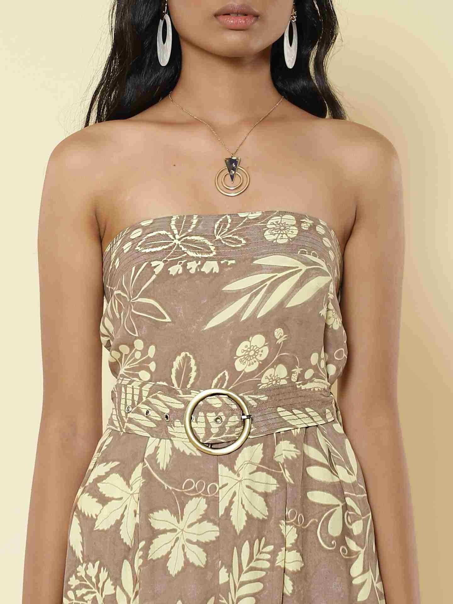 Grey Flower Vibes Jumpsuit