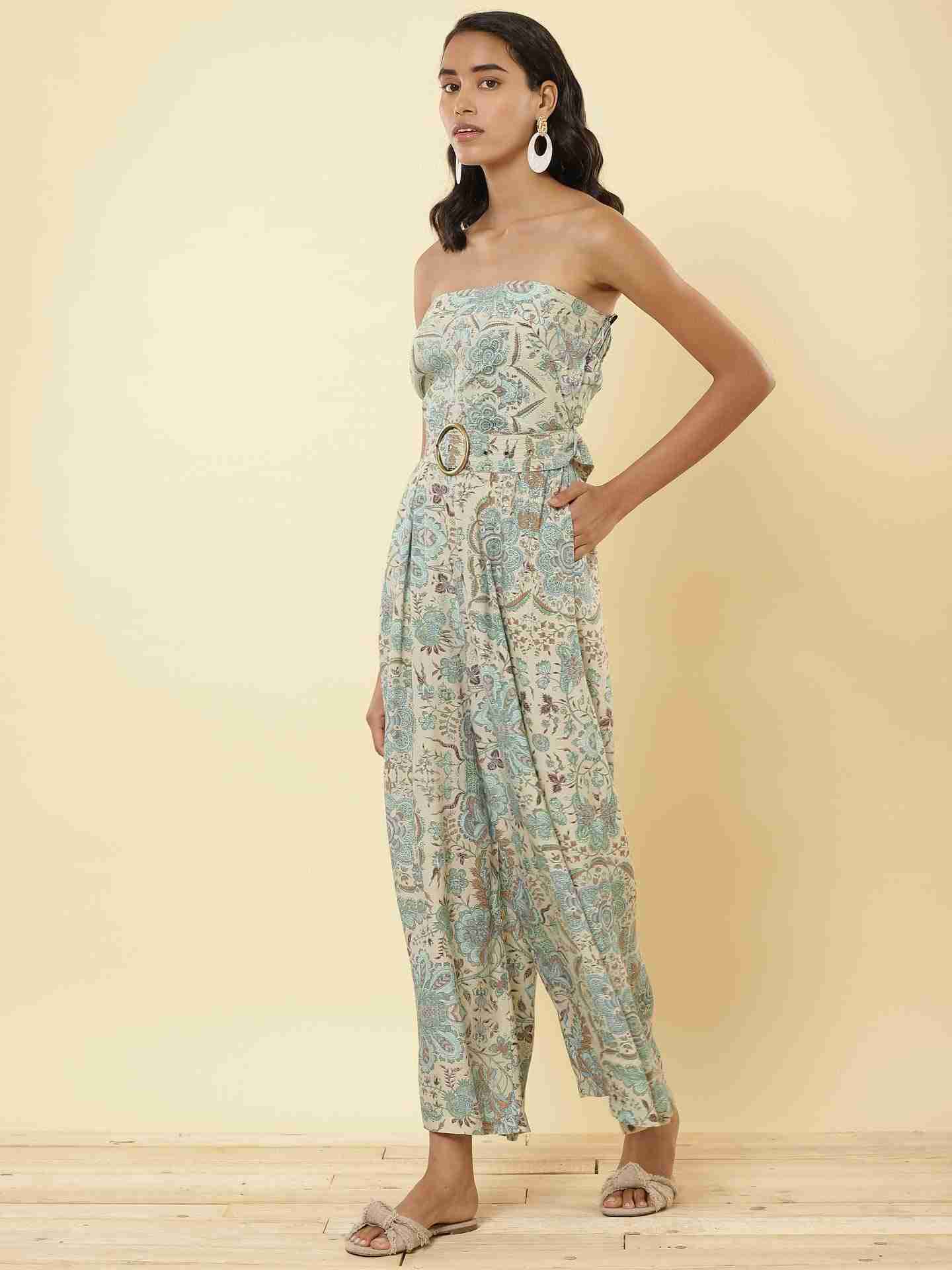Ecru Chintz Paisely Jumpsuit
