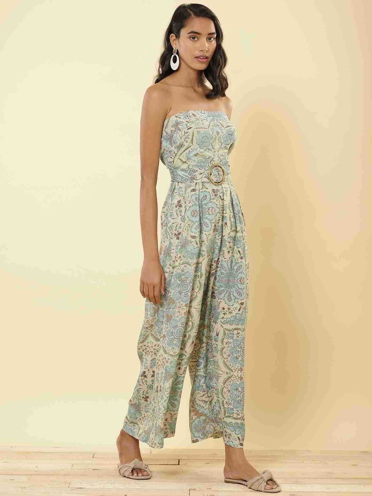 Ecru Chintz Paisely Jumpsuit