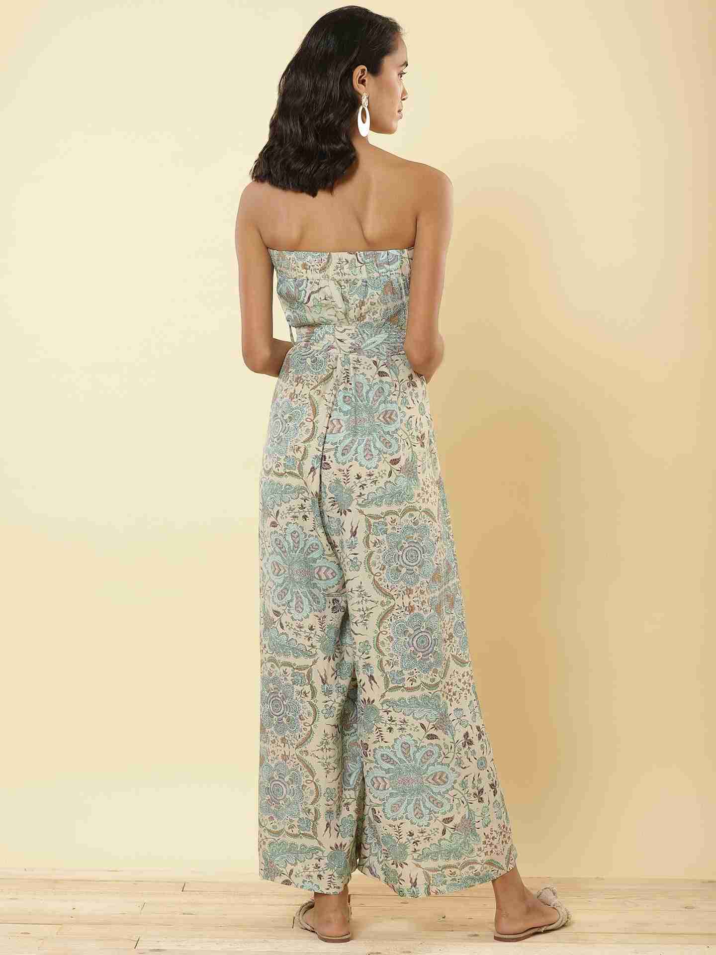 Ecru Chintz Paisely Jumpsuit