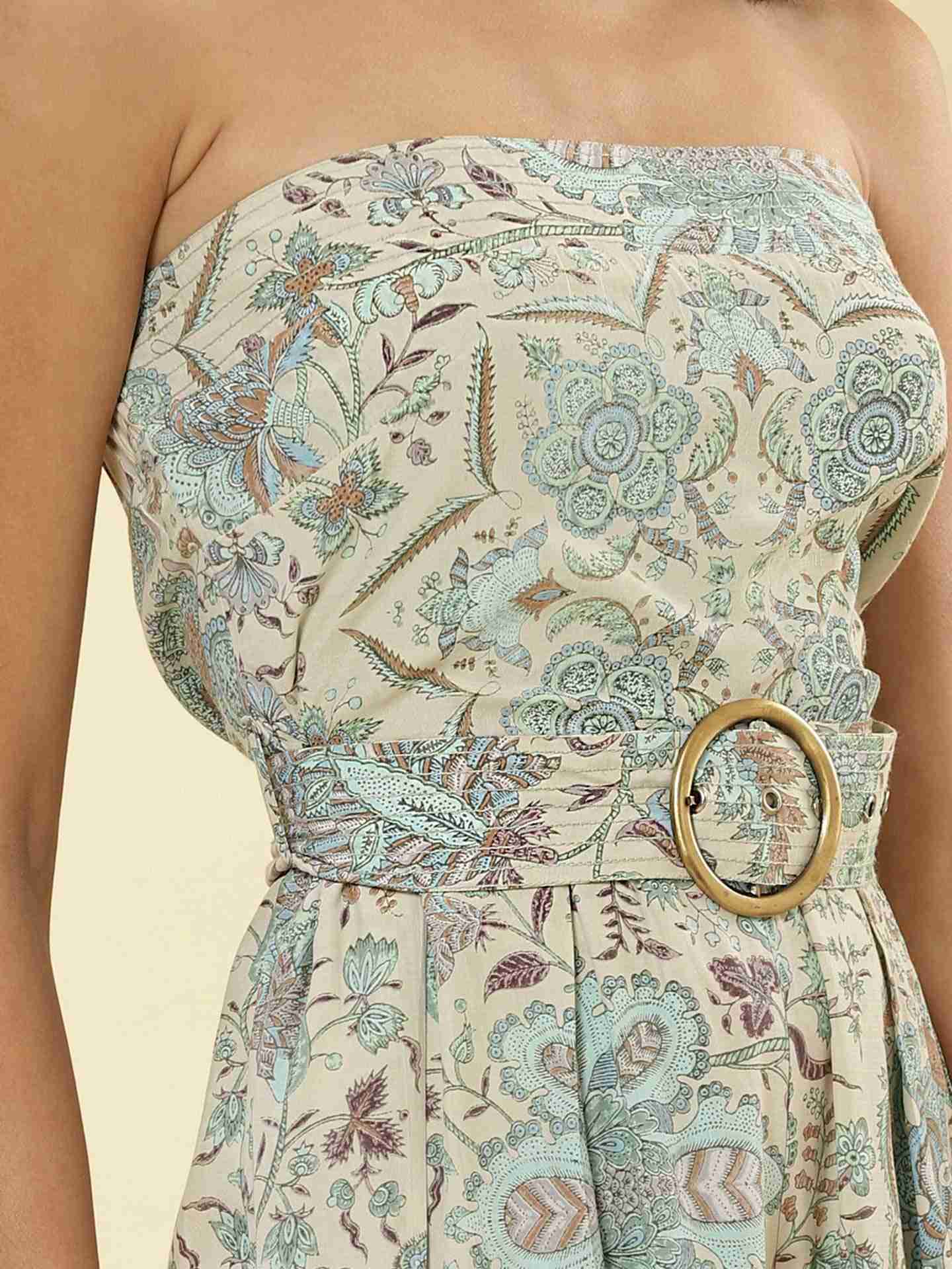 Ecru Chintz Paisely Jumpsuit