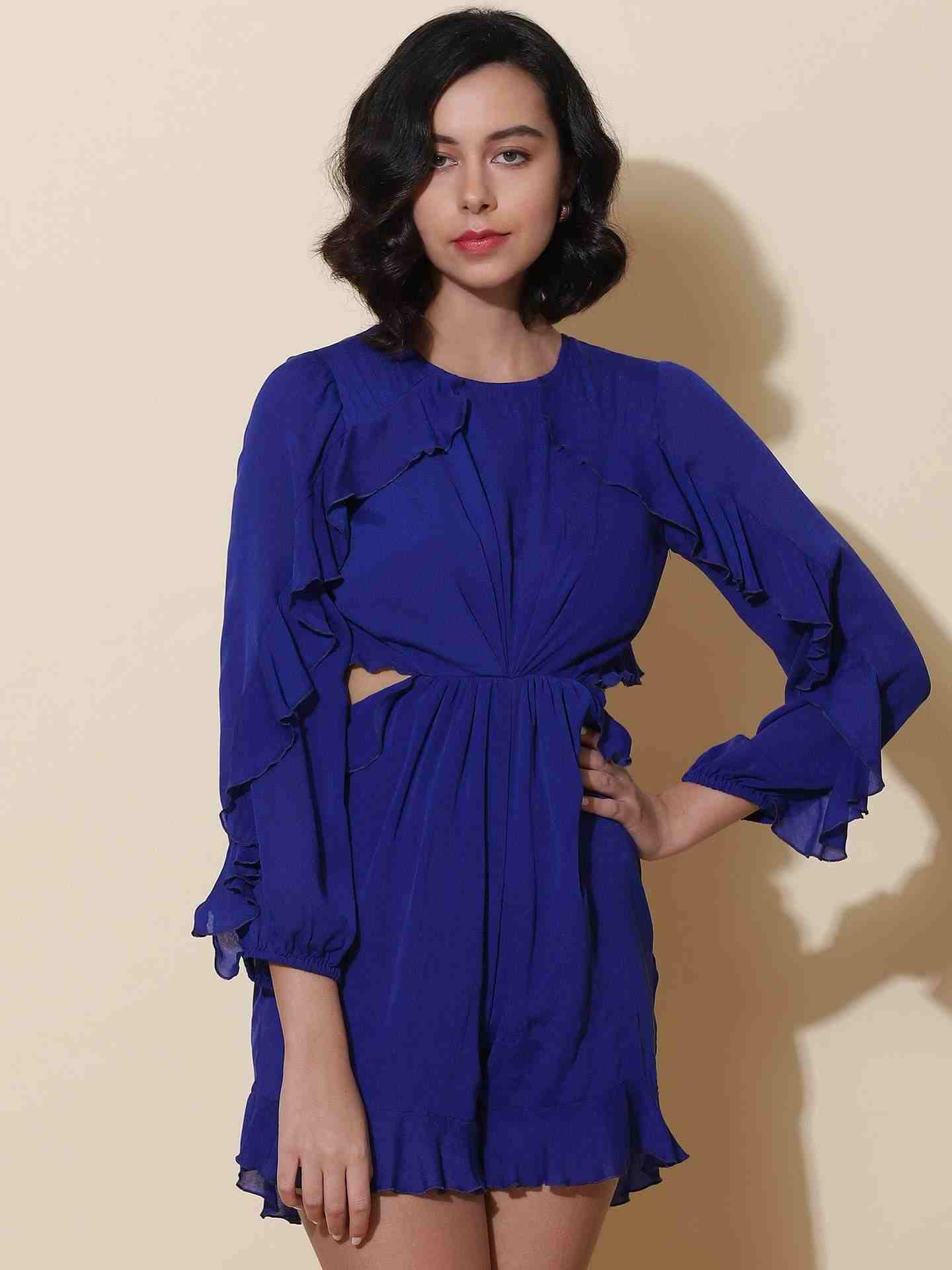 Royal Blue Fashion Flair Jumpsuit