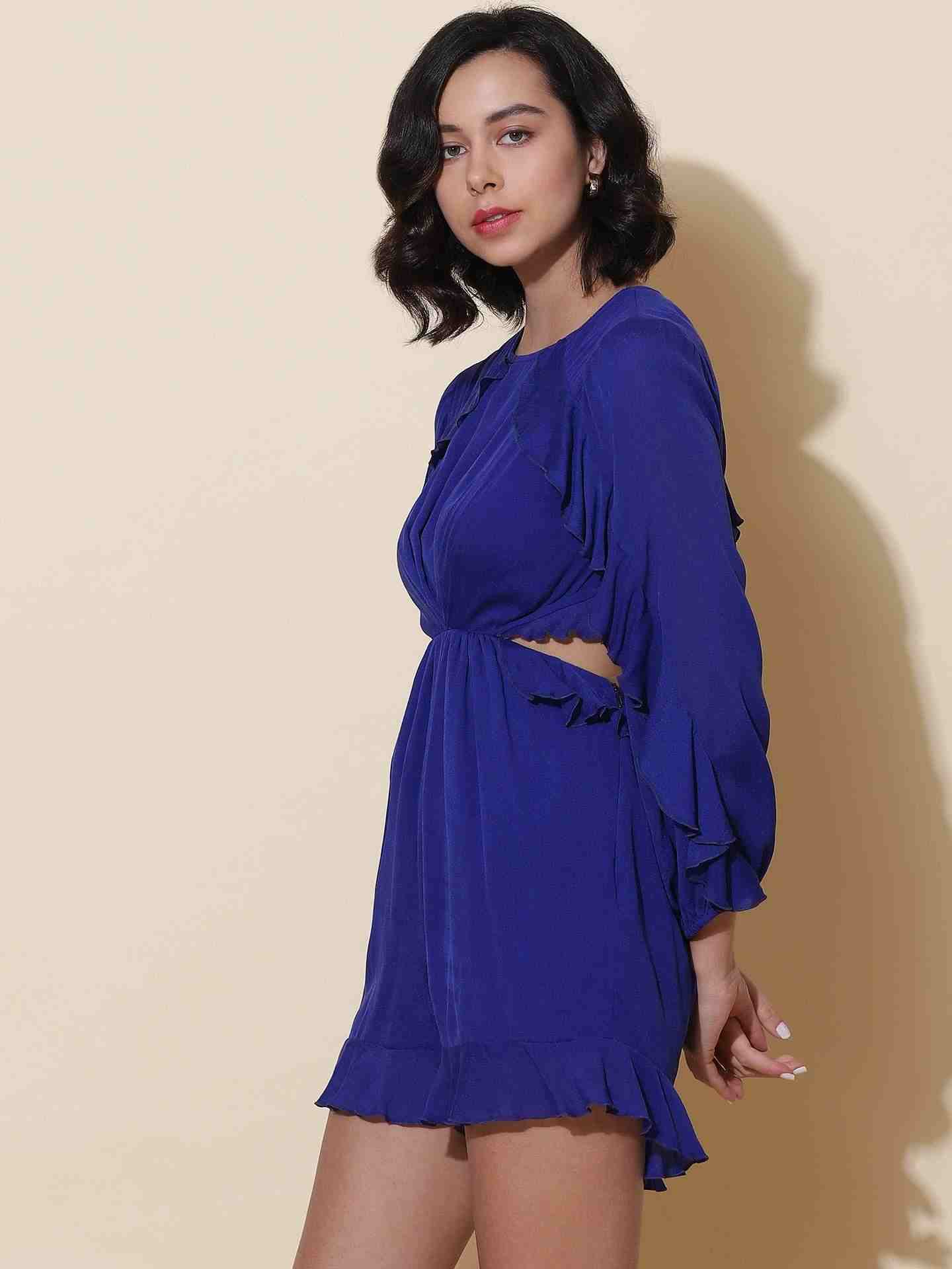 Royal Blue Fashion Flair Jumpsuit