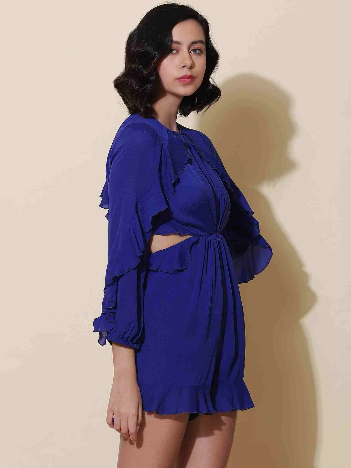 Royal Blue Fashion Flair Jumpsuit