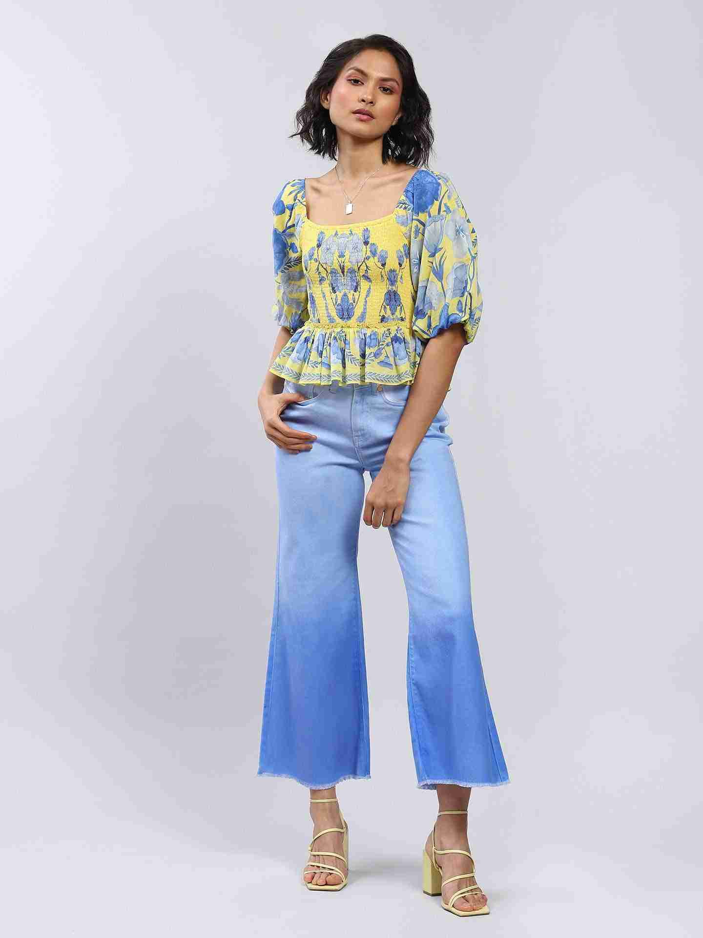 Blue Ombre Denim Jeans