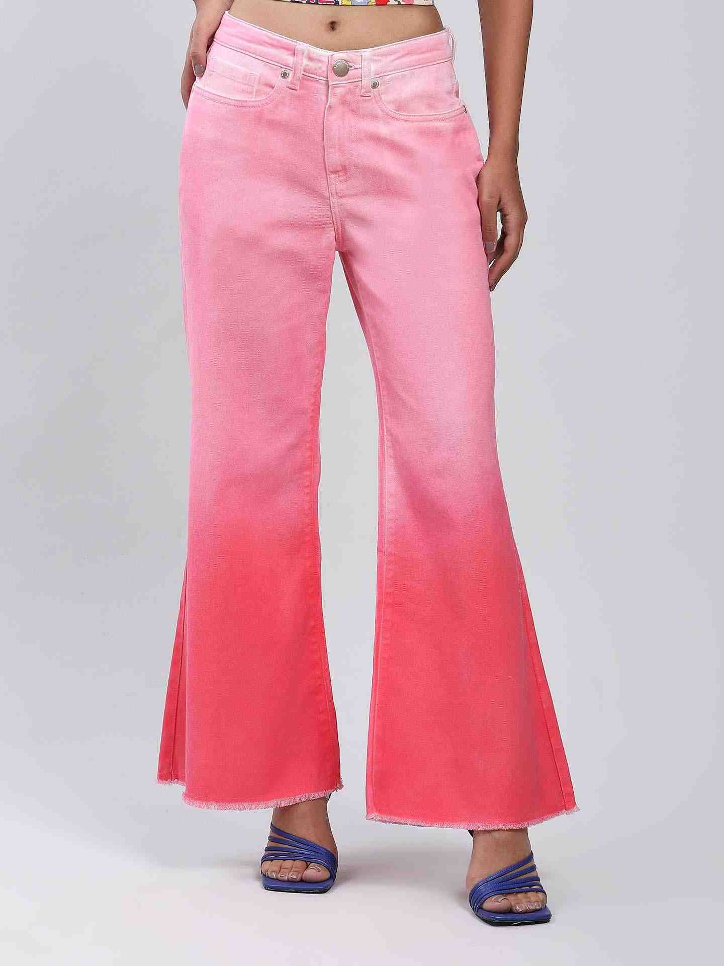 Pink Ombre Denim Jeans
