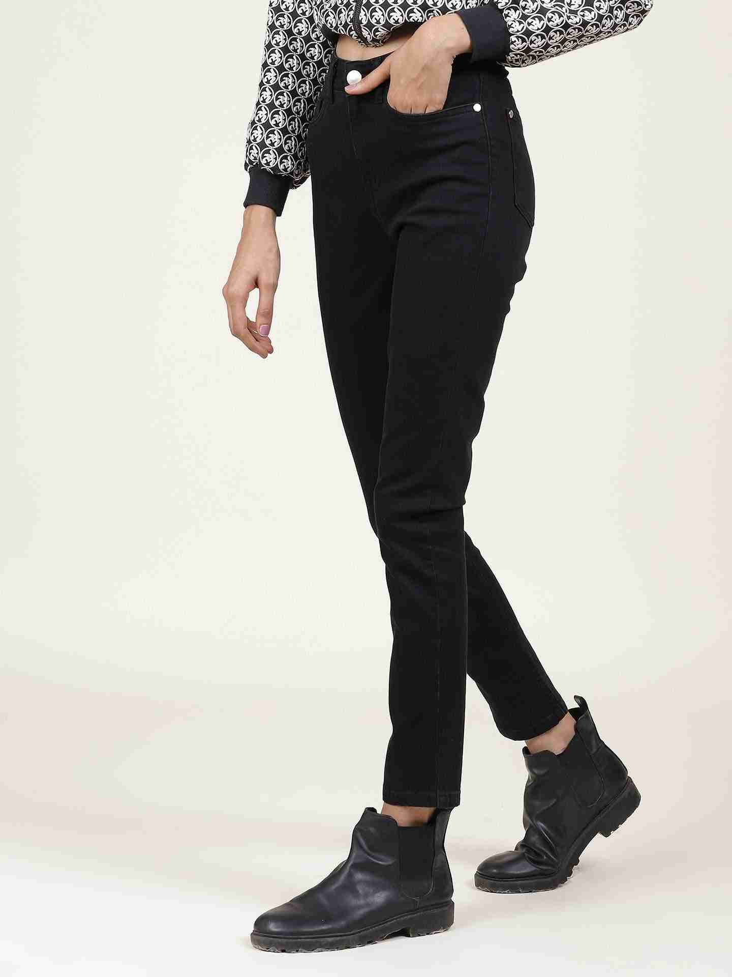Black Denim Drift Skinny Jeans