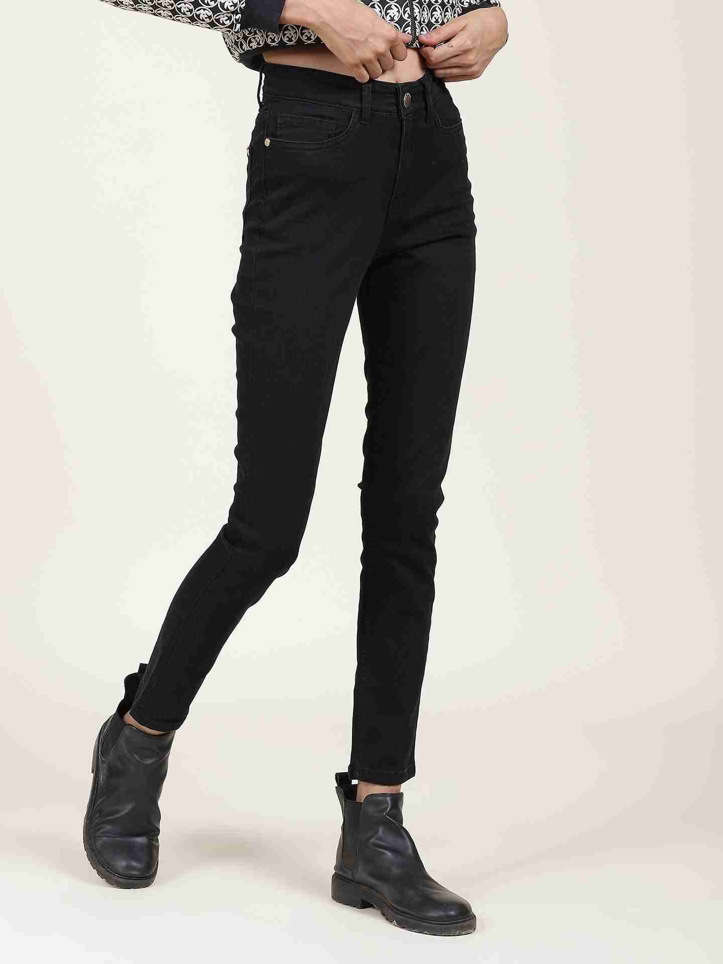 Black Denim Drift Skinny Jeans