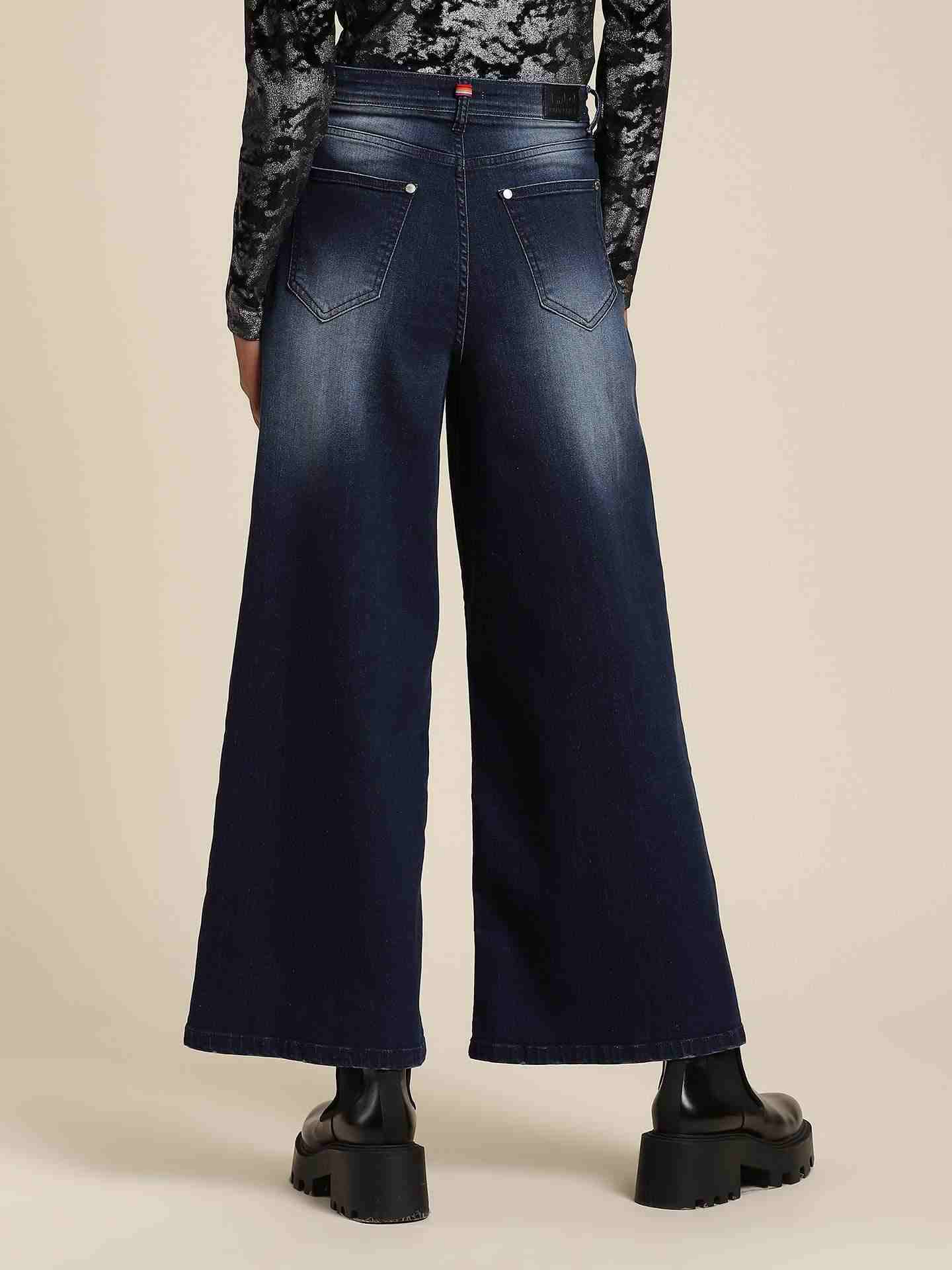 Indigo Denim Drift Wide-Leg Jeans