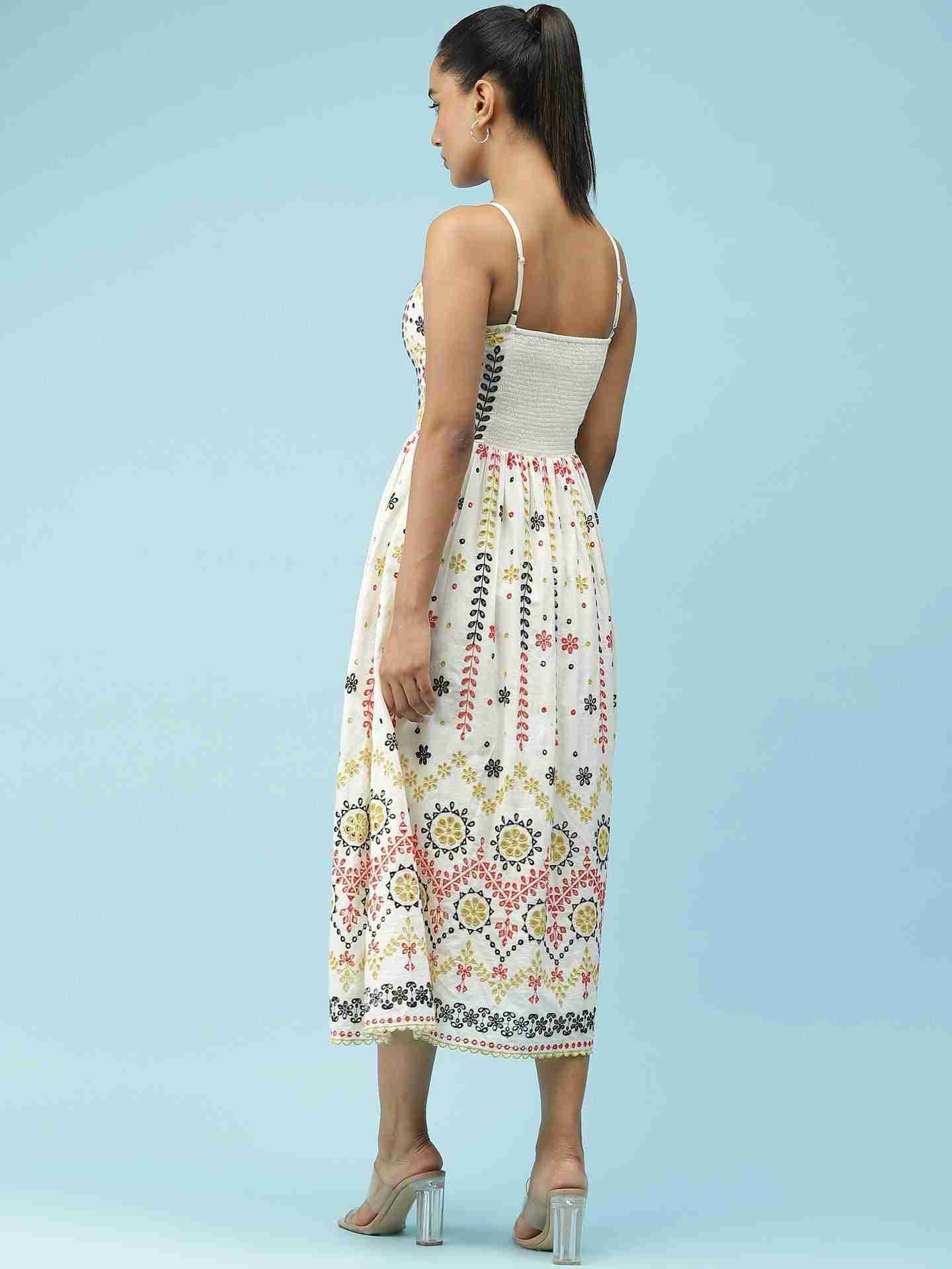 White Colette Midi Dress