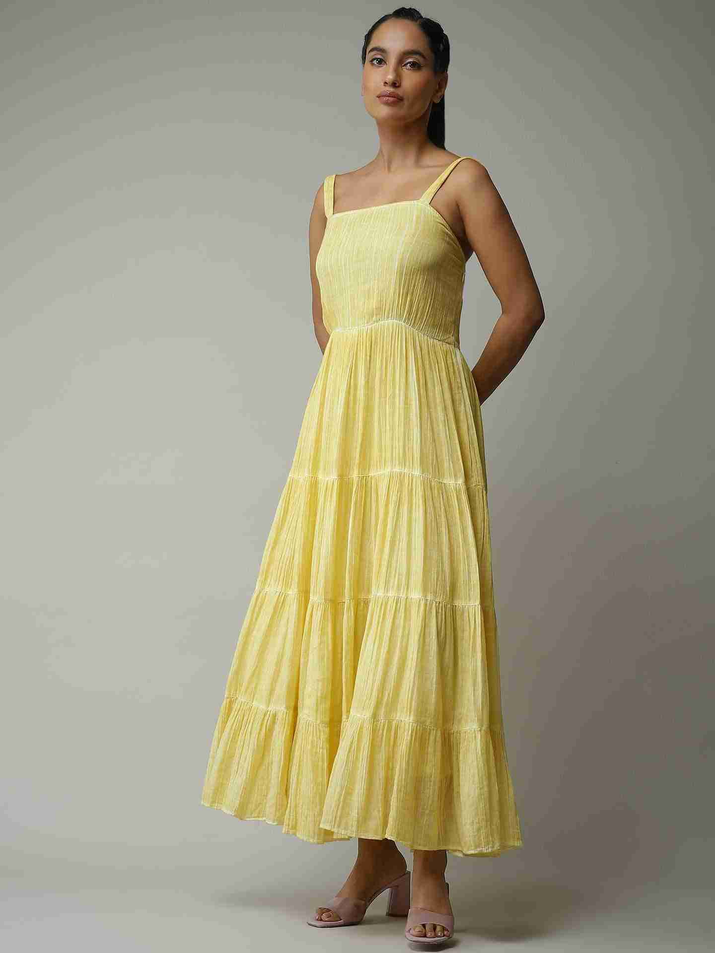 Yellow Leisure Basics Dress