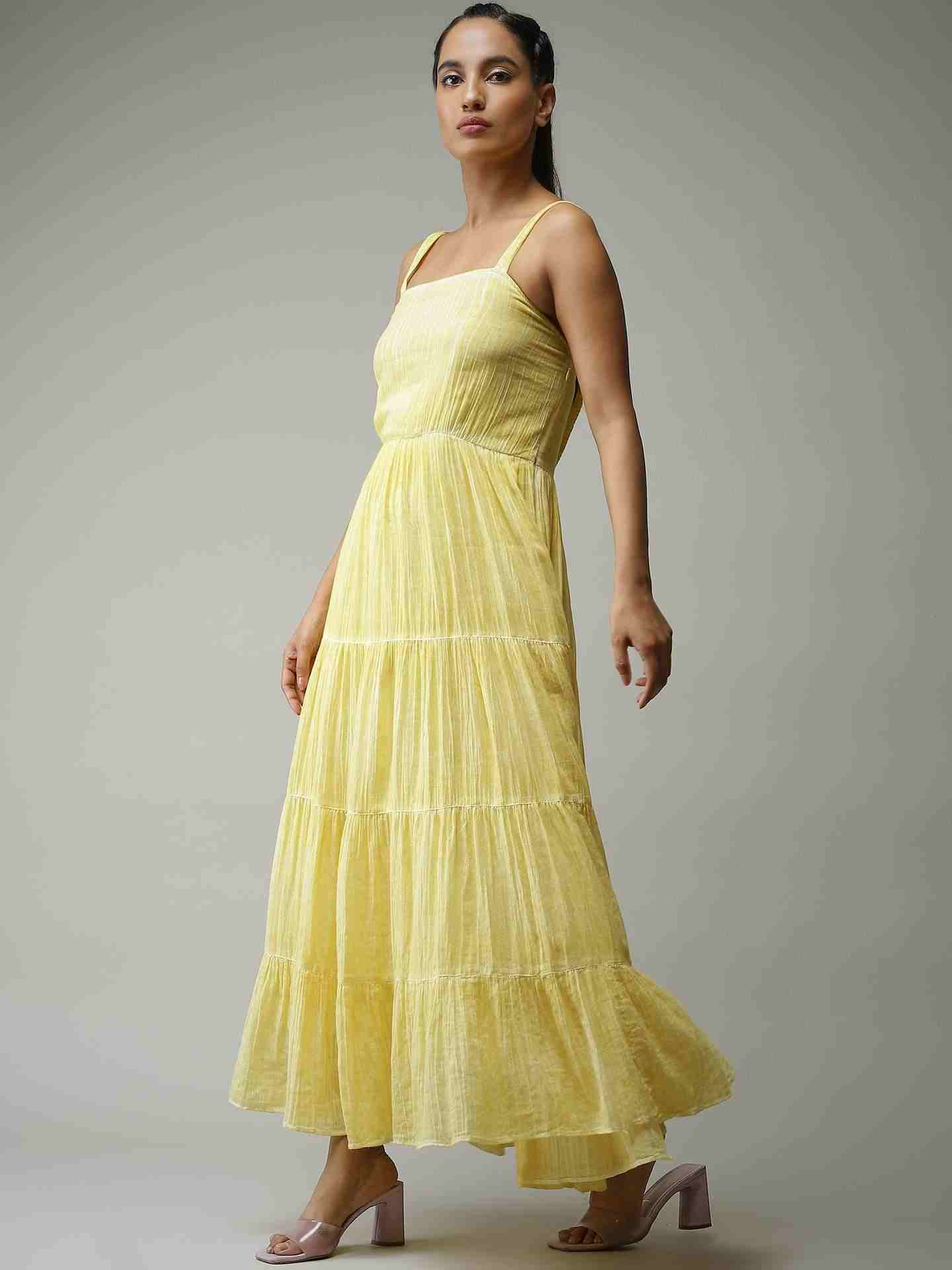 Yellow Leisure Basics Dress