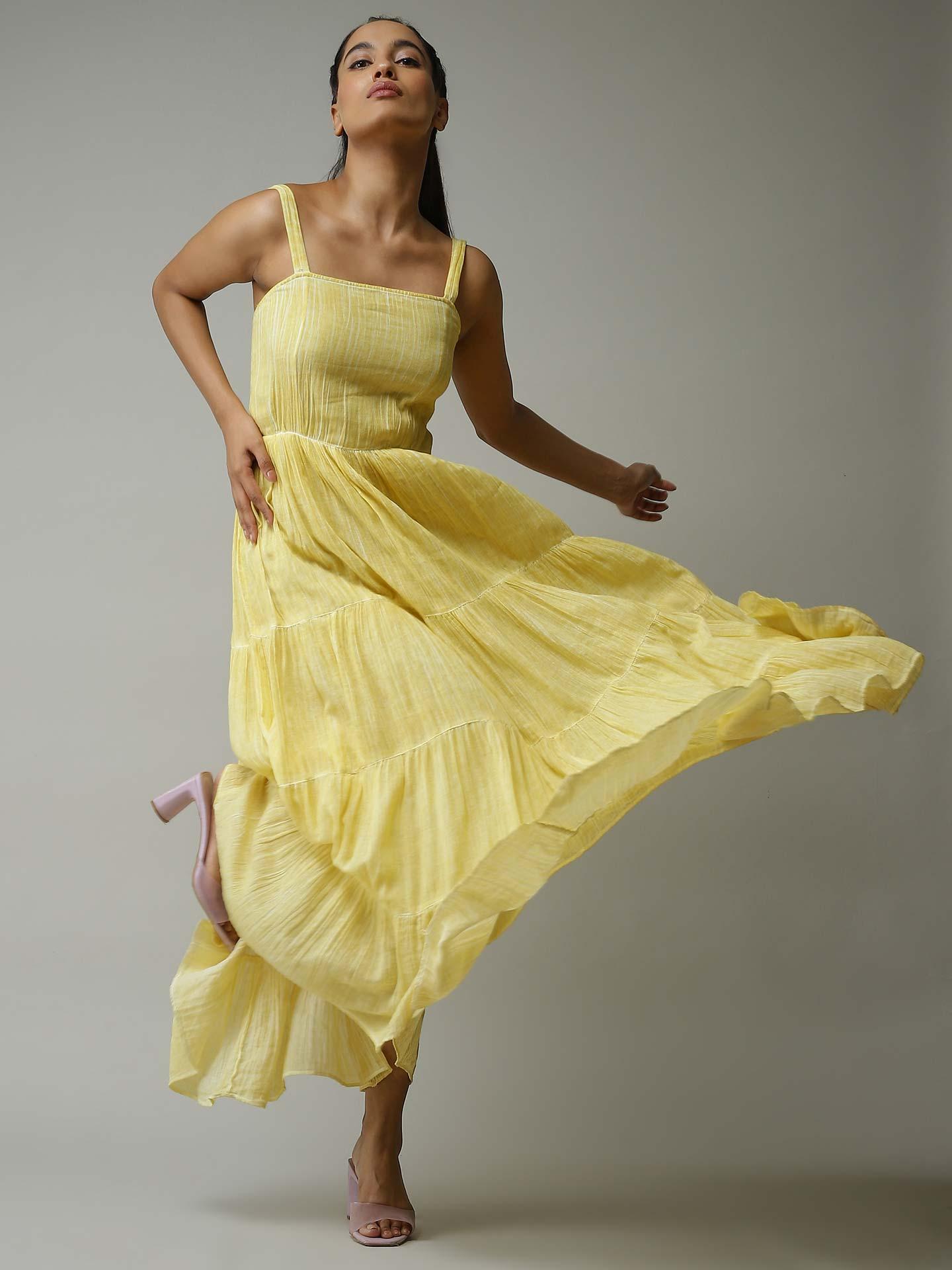 Yellow Leisure Basics Dress
