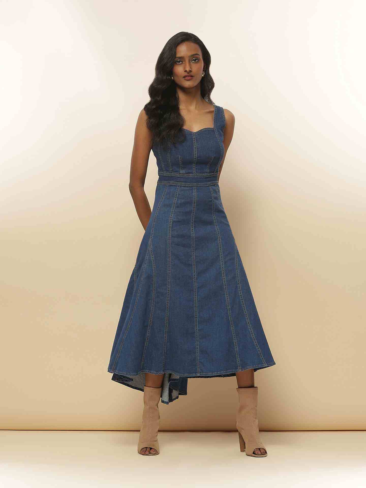 Blue Ana Midi Dress