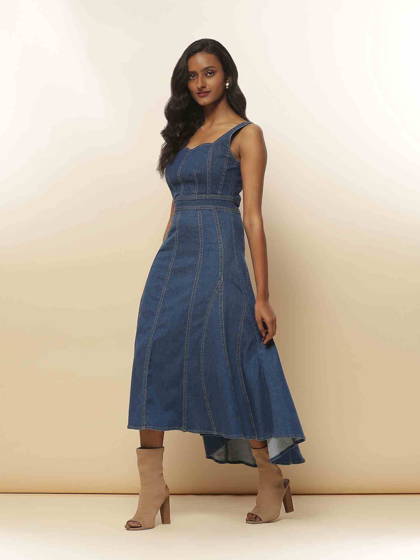 Blue Ana Midi Dress