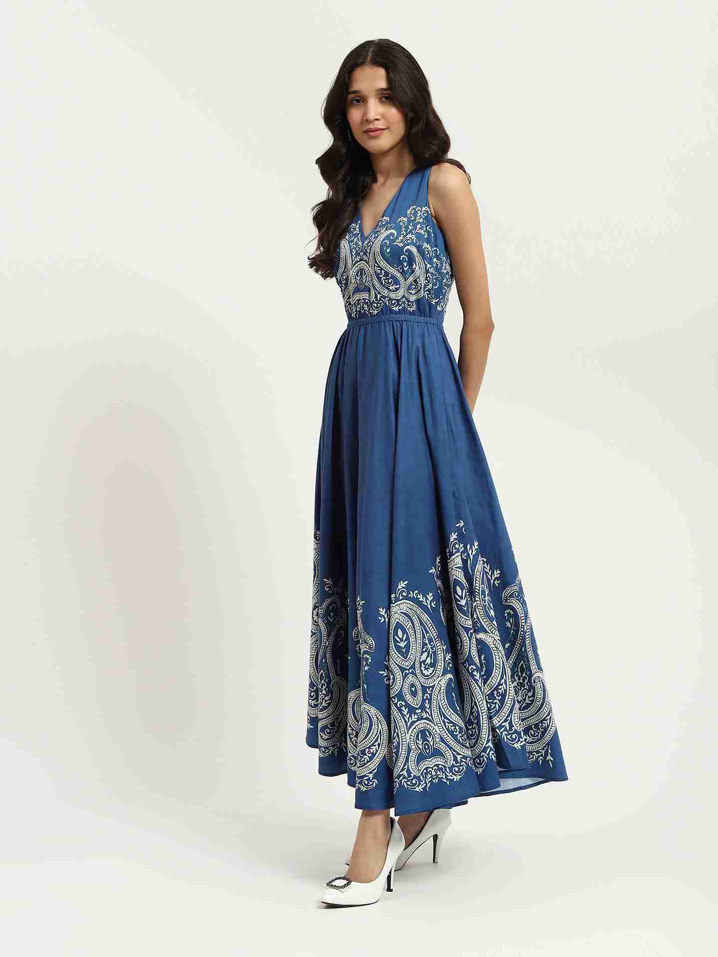Blue Fallon Maxi Dress