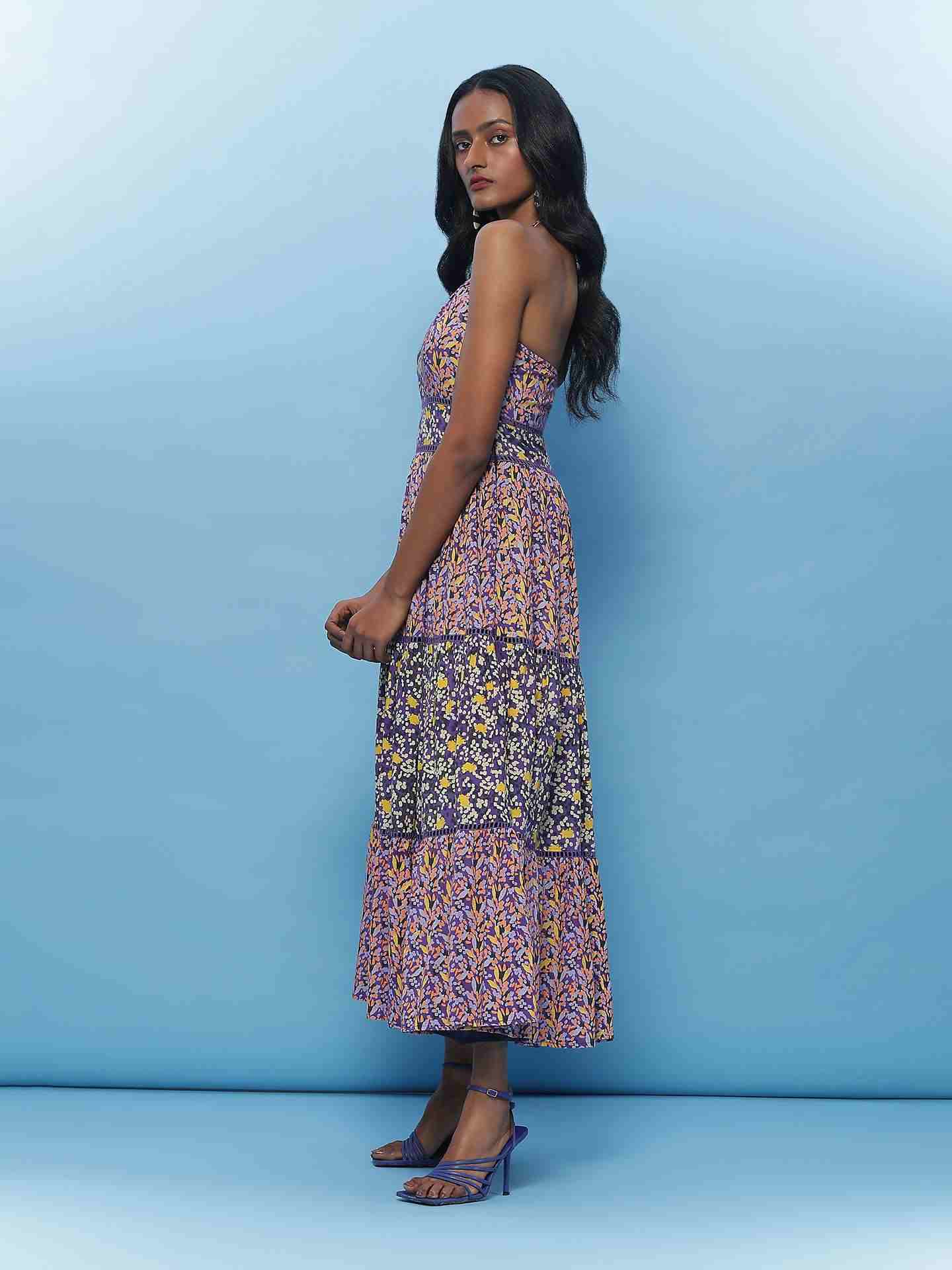 Purple Gia Long Dress