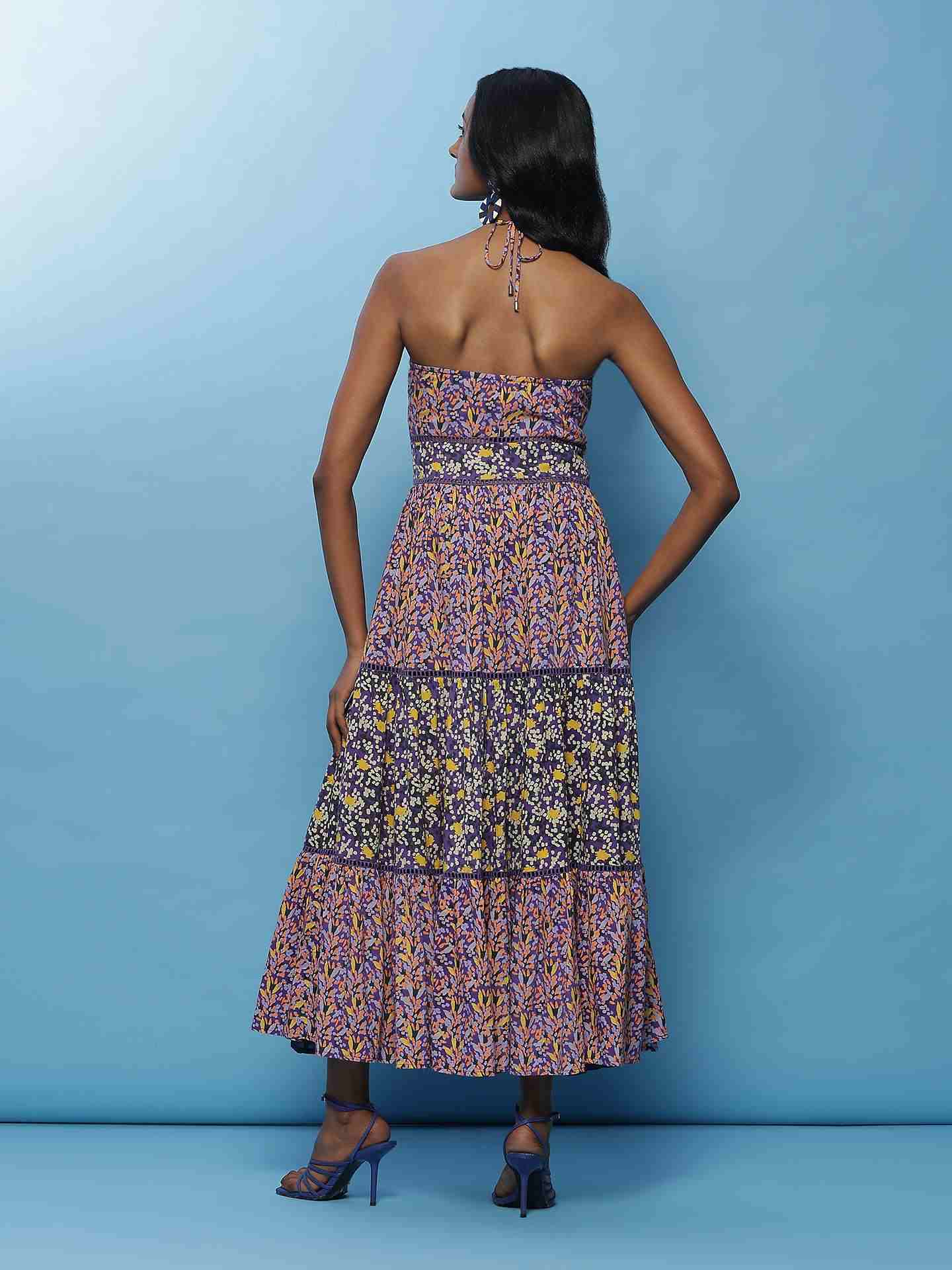 Purple Gia Long Dress