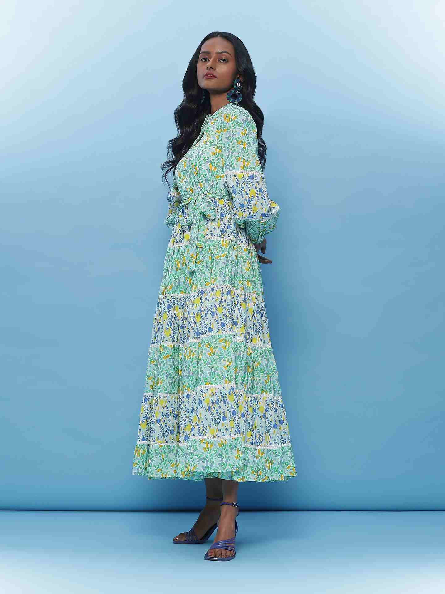 Green Gia Long Dress