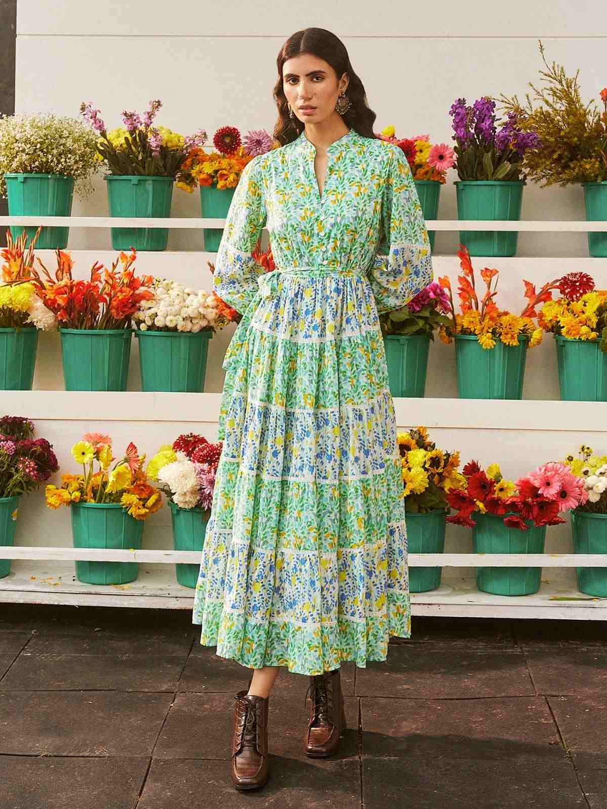 Green Gia Long Dress