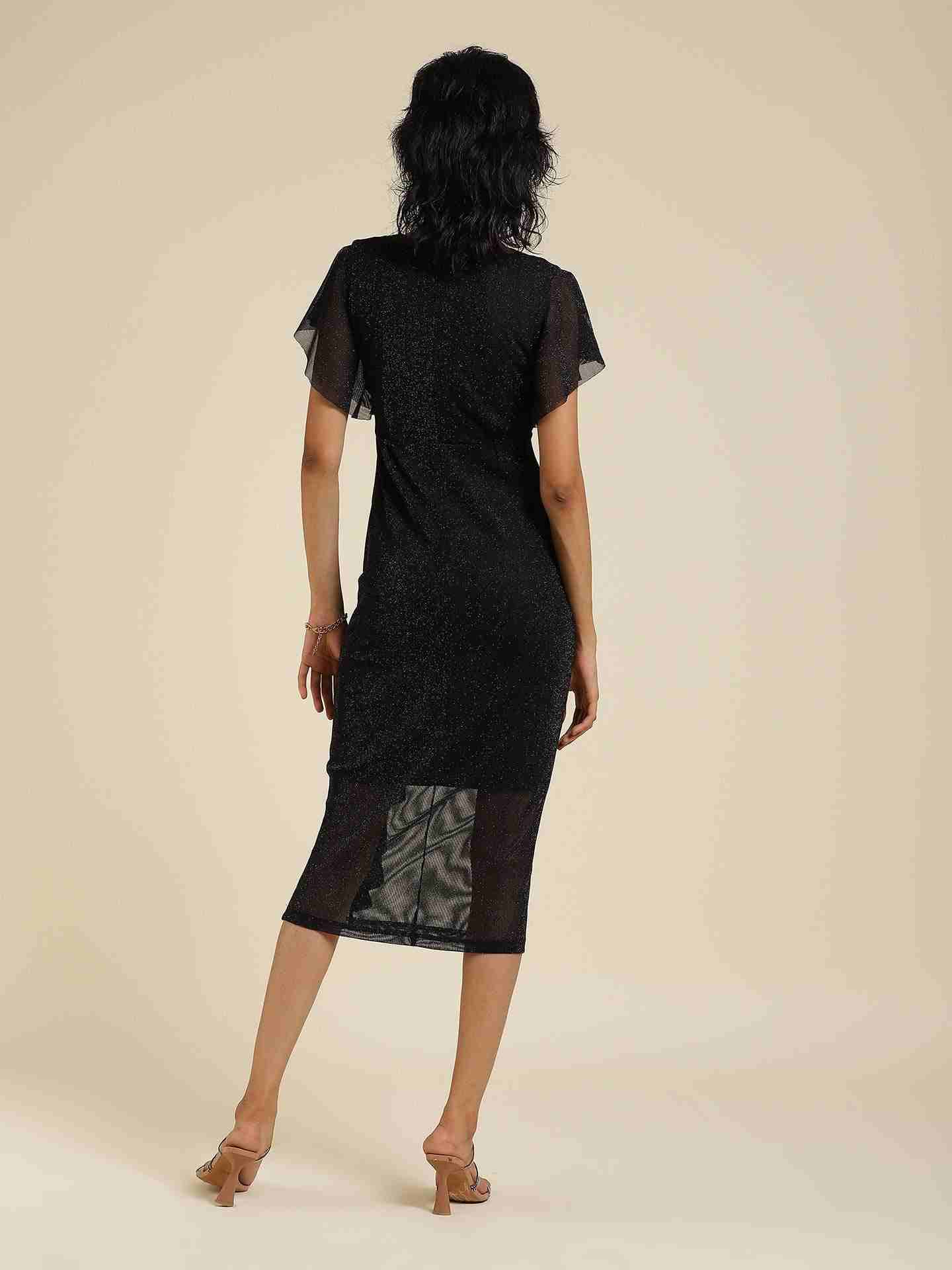 Black Antalya Midi Dress