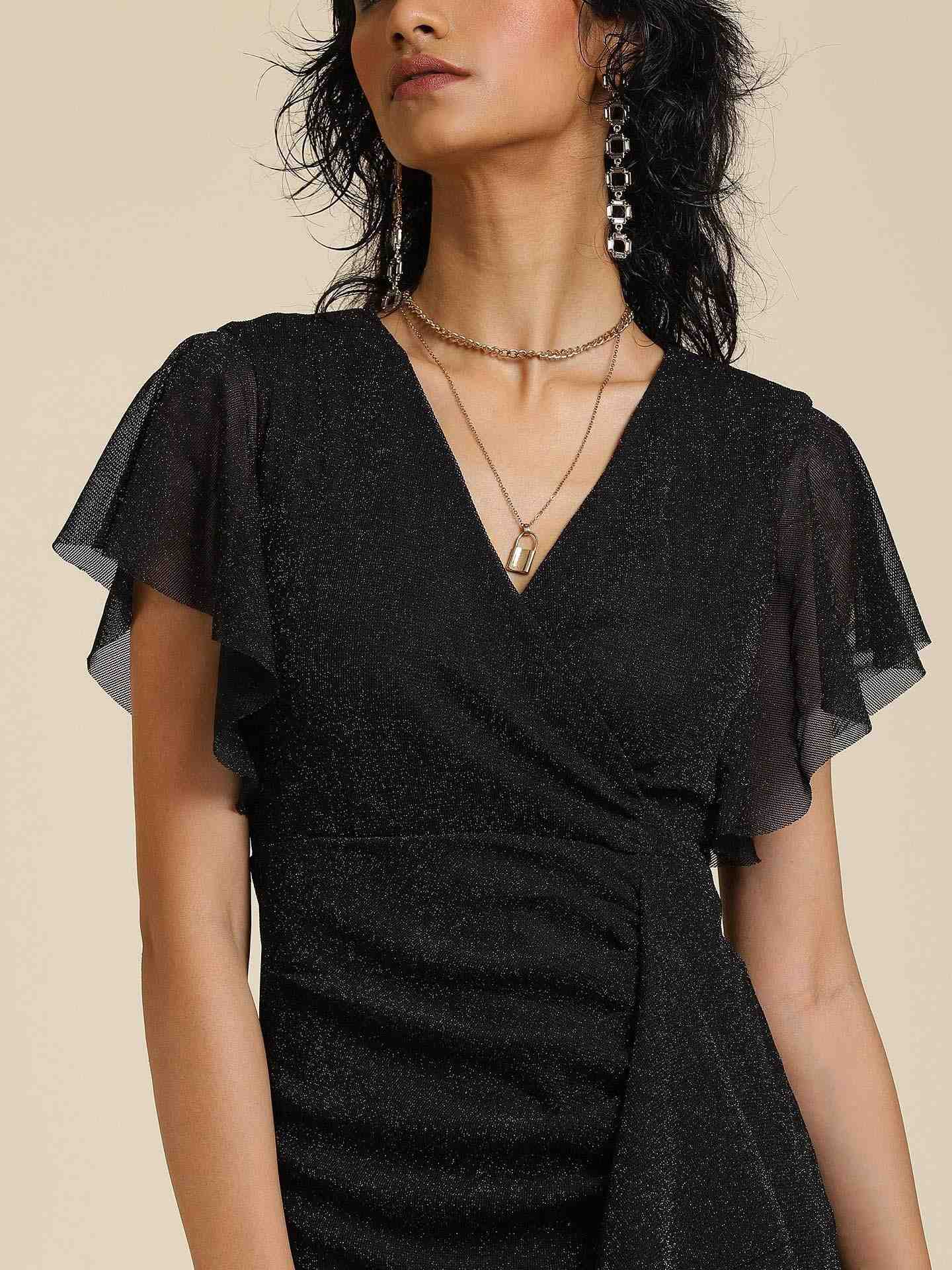 Black Antalya Midi Dress