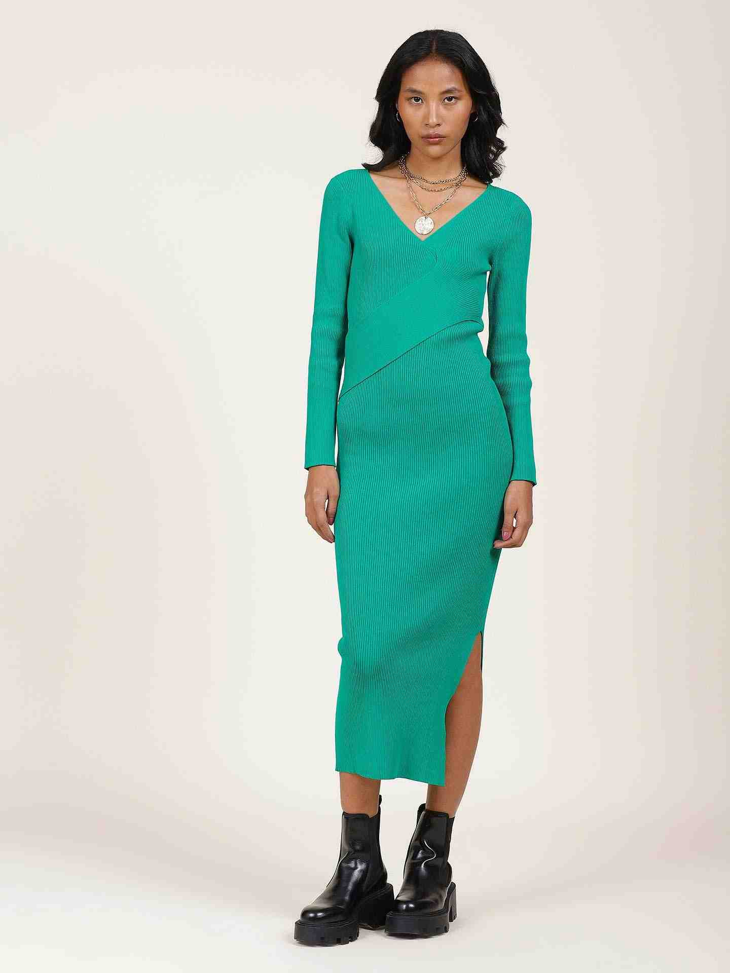 Emerald Green Leisure Basics Bodycon Dress