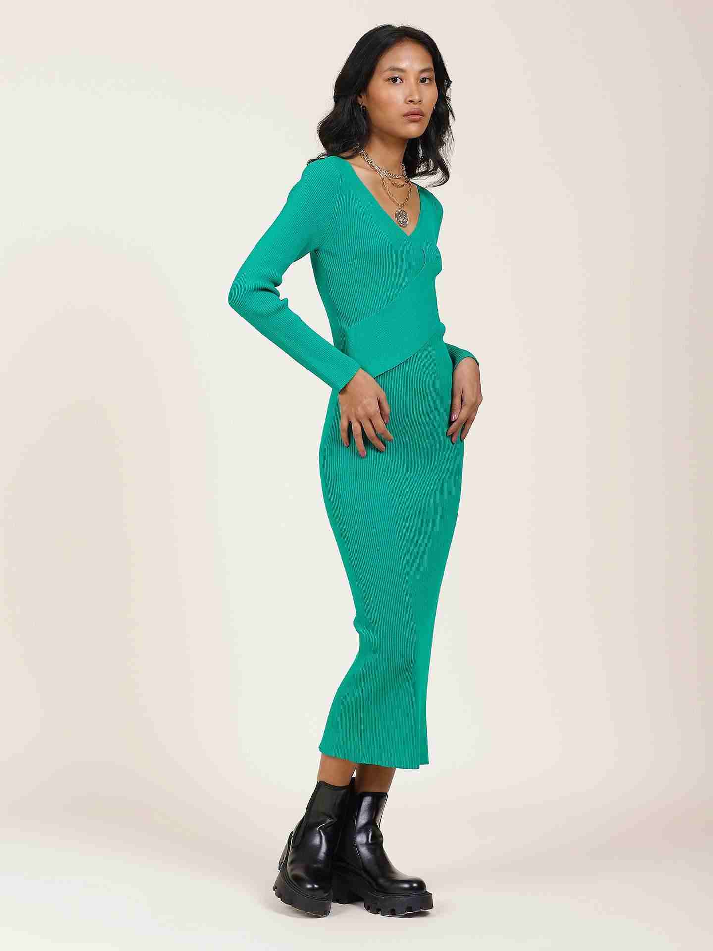 Emerald Green Leisure Basics Bodycon Dress
