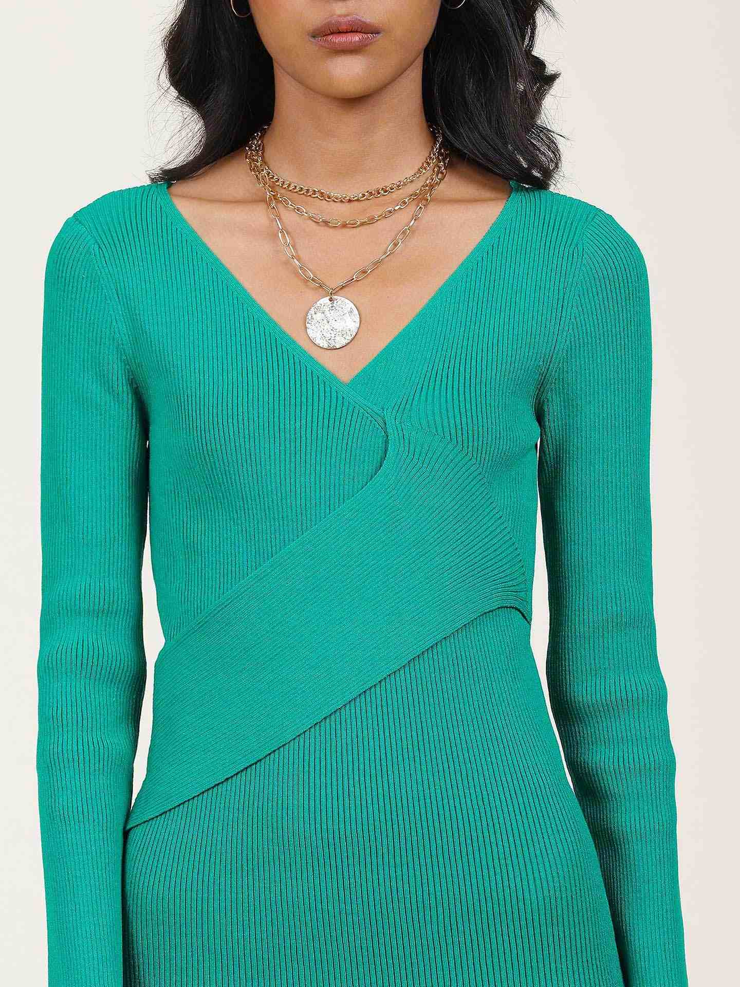 Emerald Green Leisure Basics Bodycon Dress