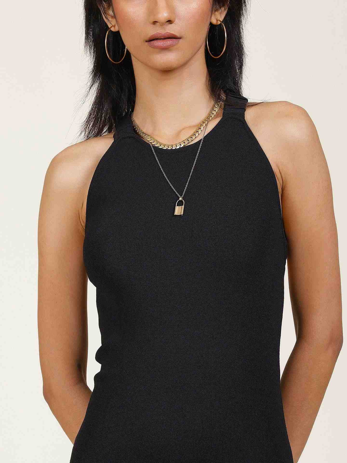 Black Leisure Basics Bodycon Dress