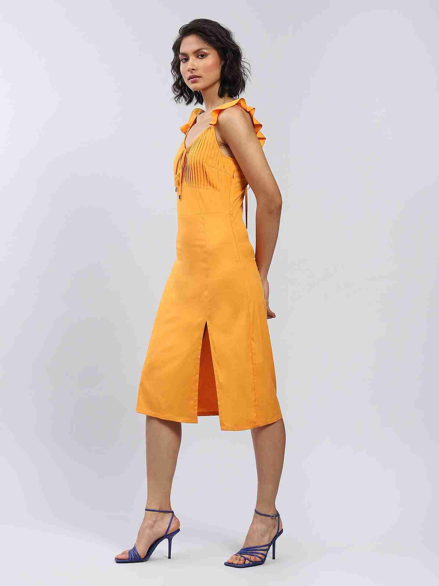 Orange Gardenia Bodycon Dress