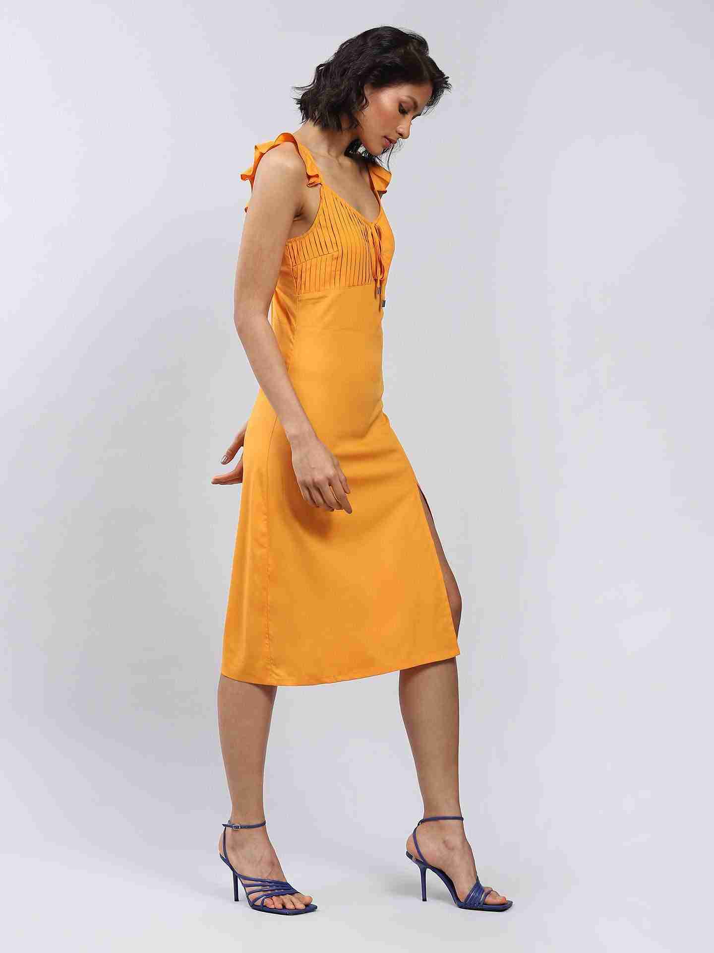 Orange Gardenia Bodycon Dress