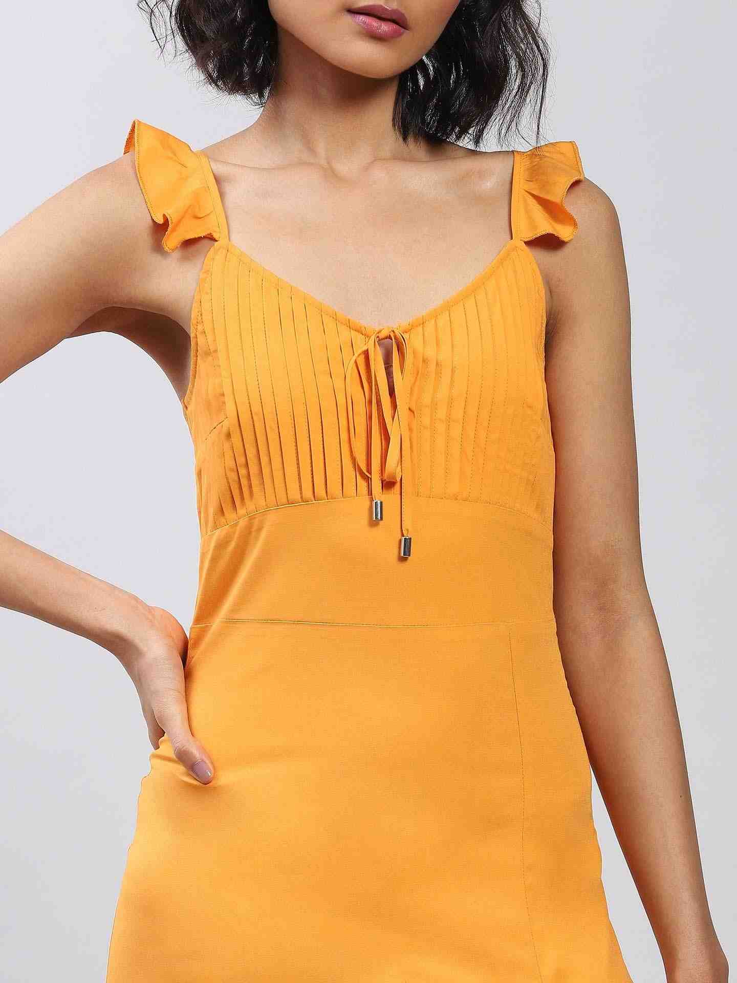 Orange Gardenia Bodycon Dress