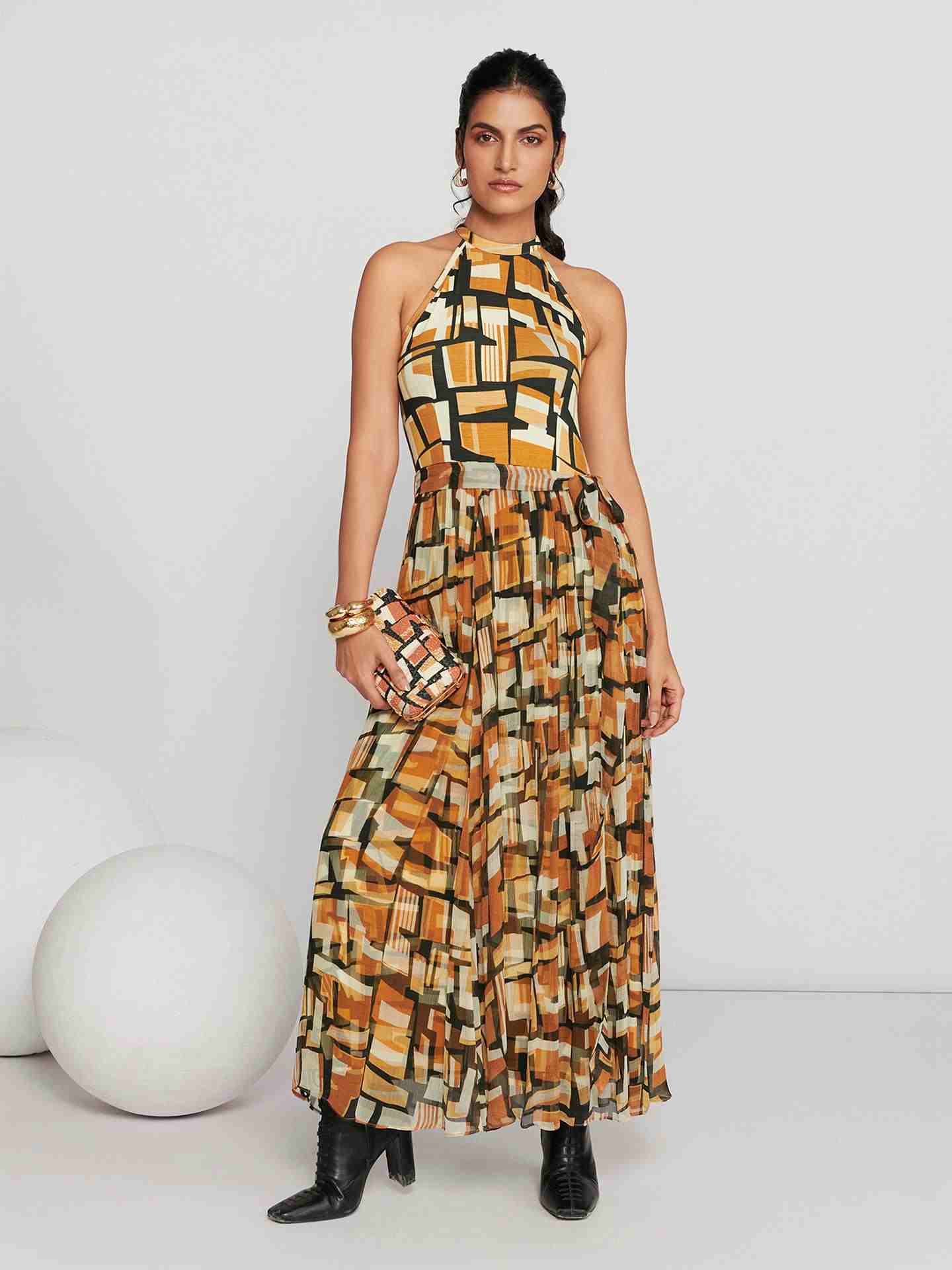 Brown Whitney Long Dress