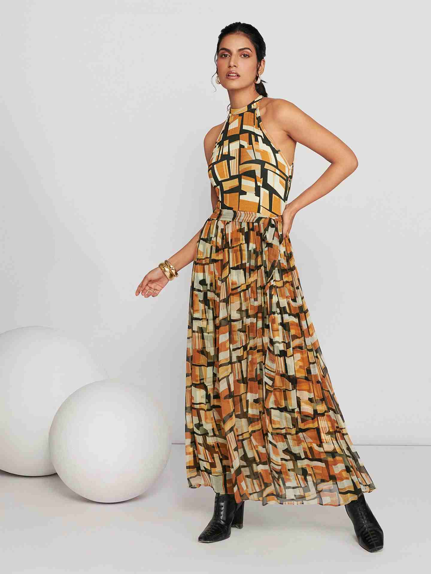 Brown Whitney Long Dress