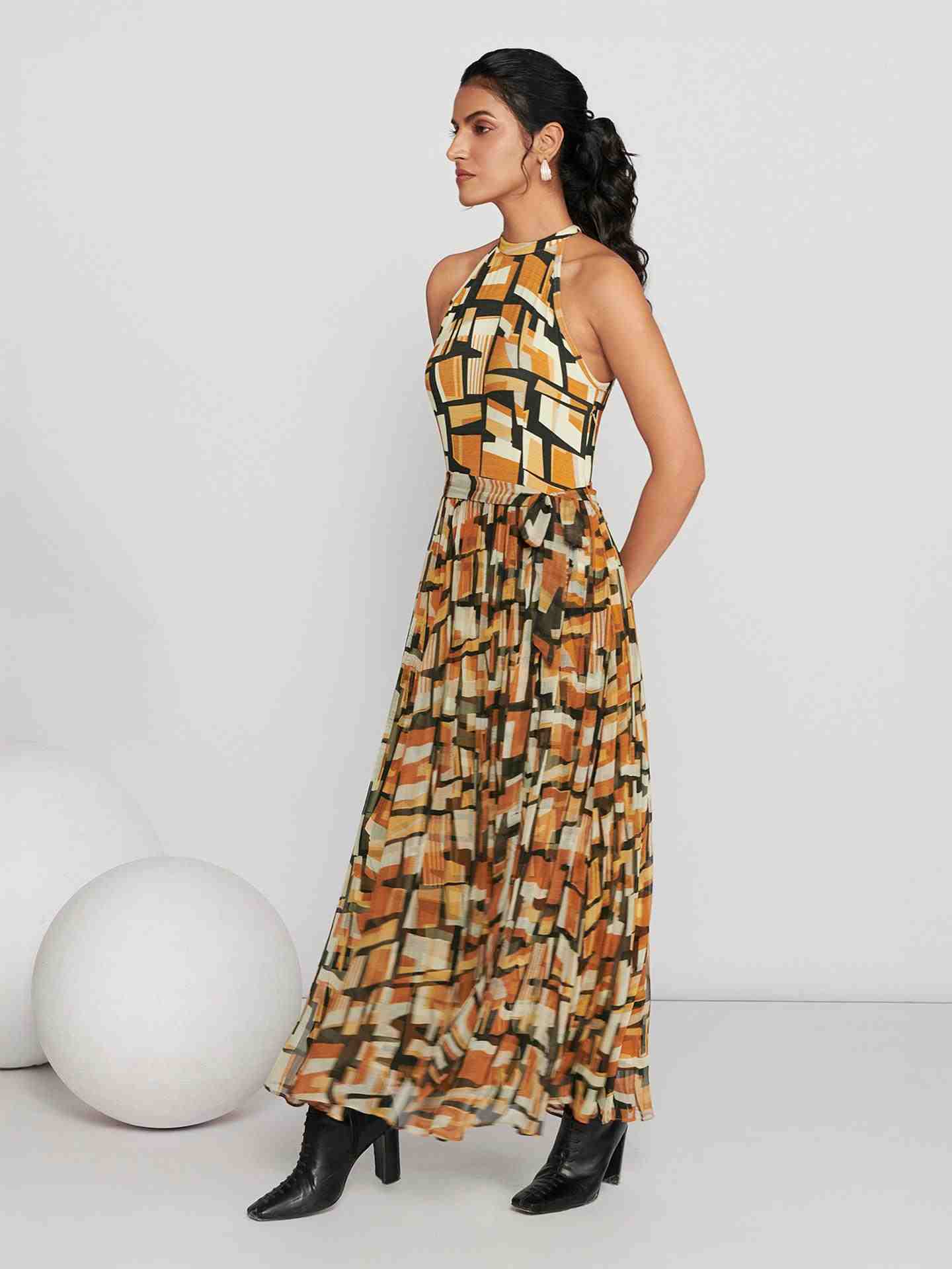Brown Whitney Long Dress